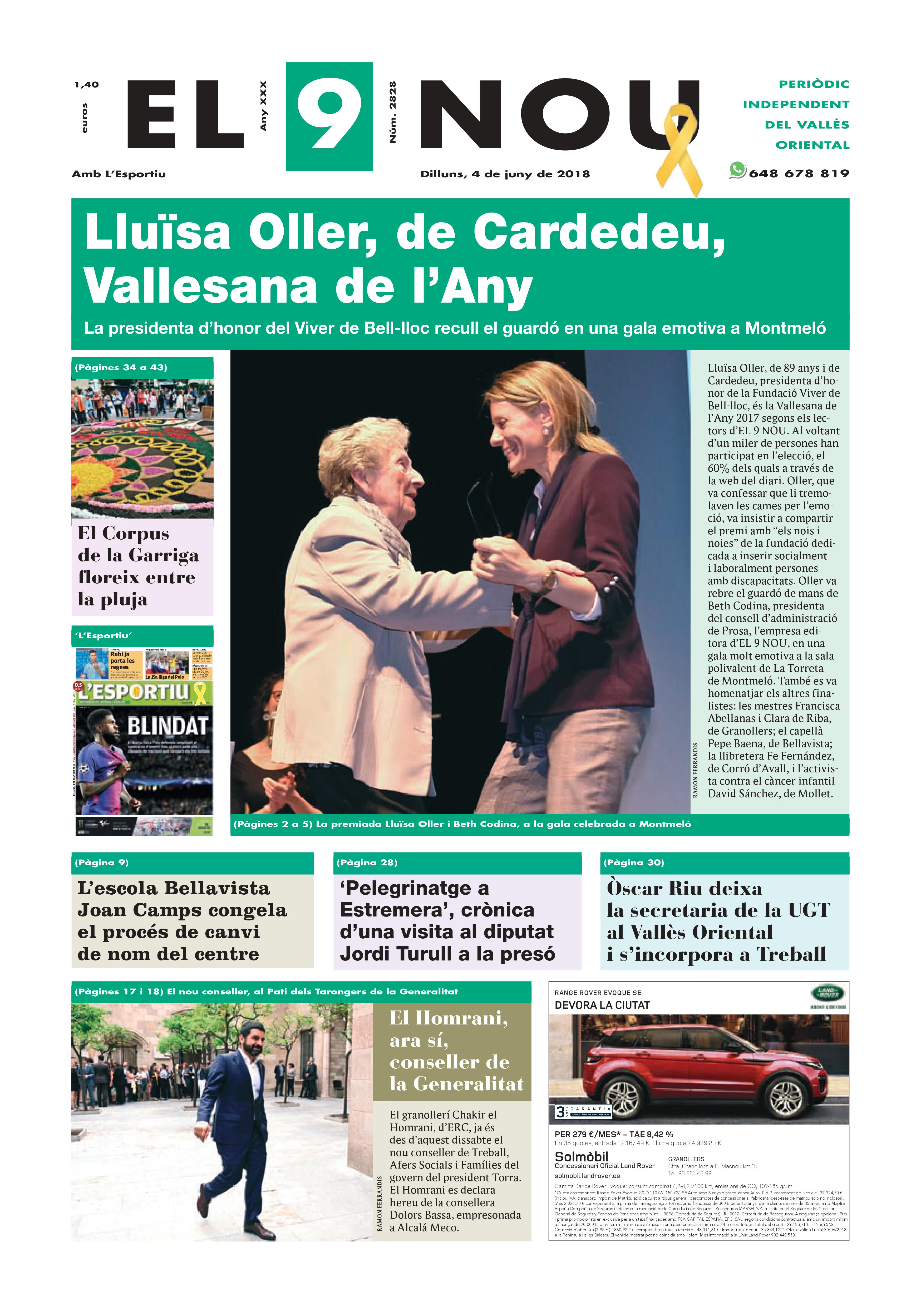 Primera plana EL 9 NOU 04_06_18 Vallès