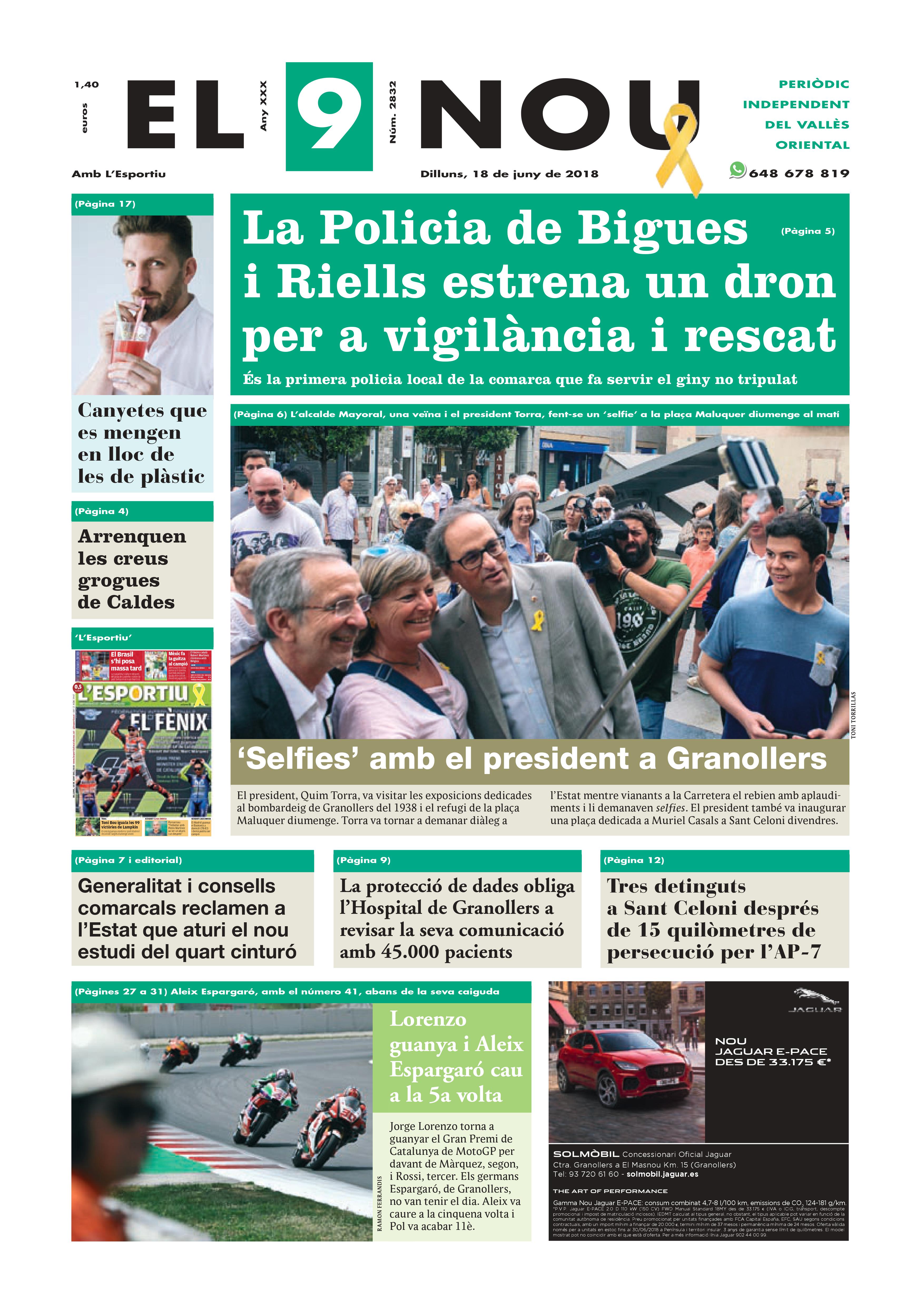 Primera plana EL 9 NOU 18_06_18 Vallès