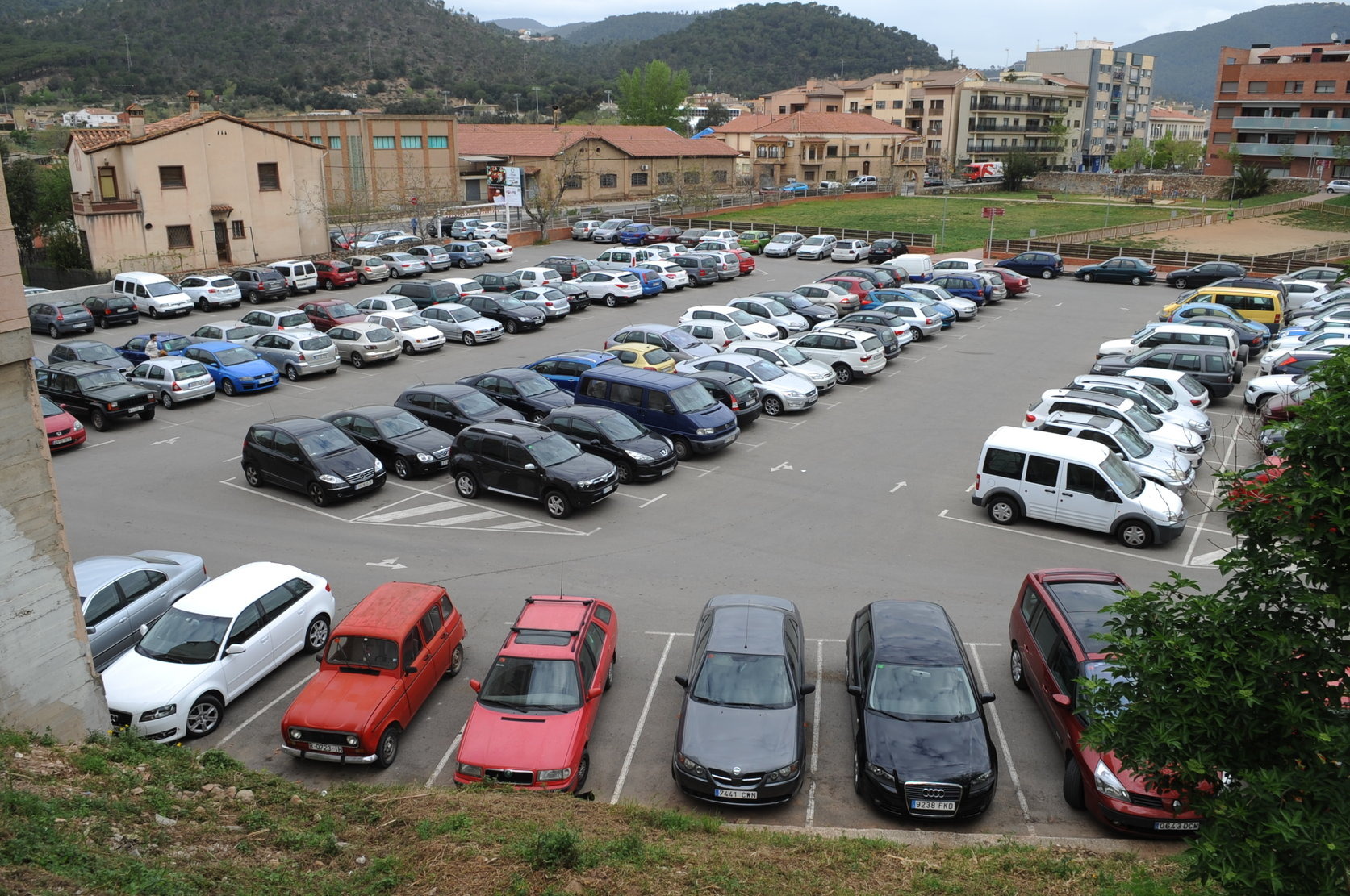L'aparcament de la Sínia, a la Garriga, en una imatge d'arxiu