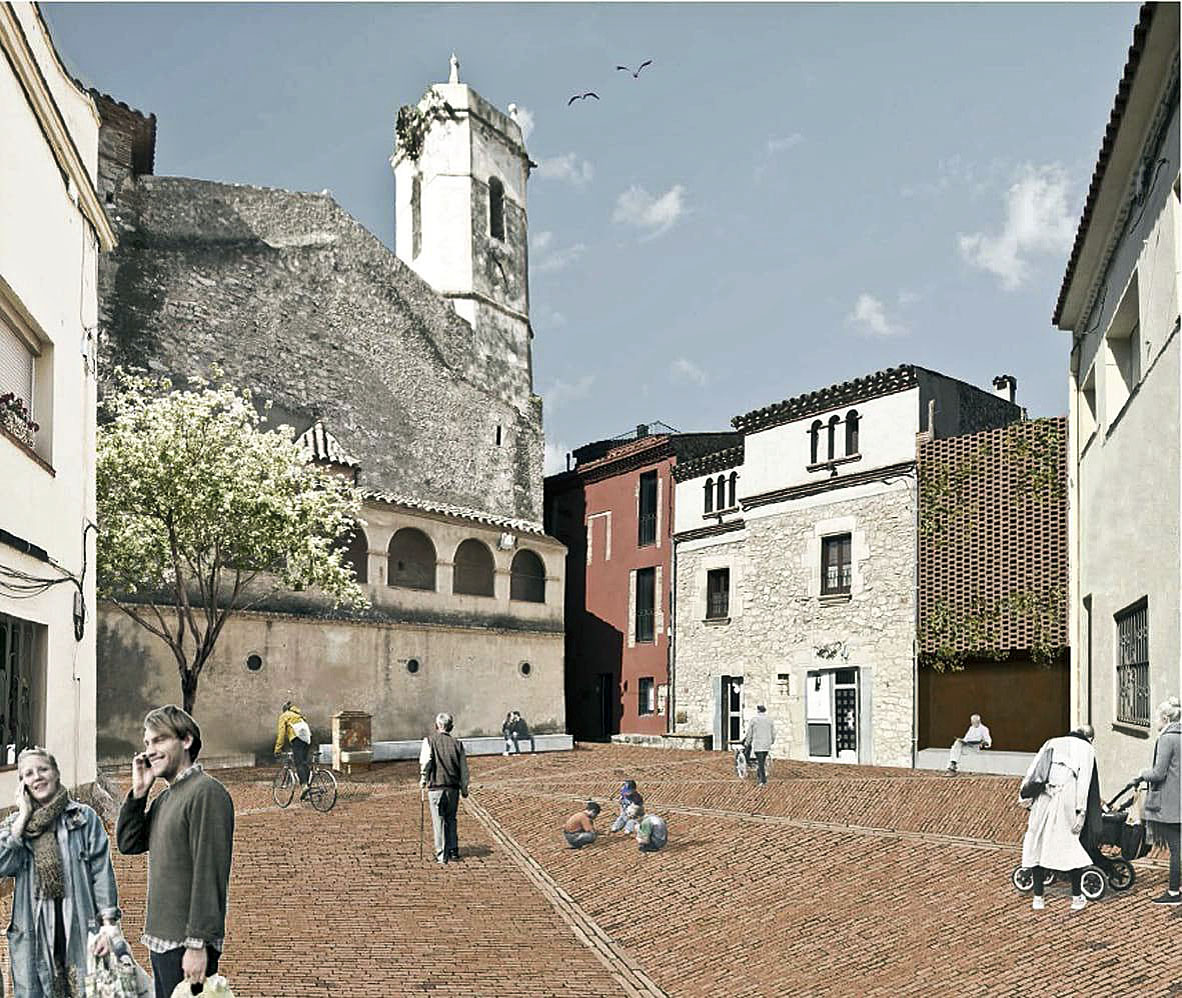 Imatge virtual de l'entorn de l'església segons proposa el projecte