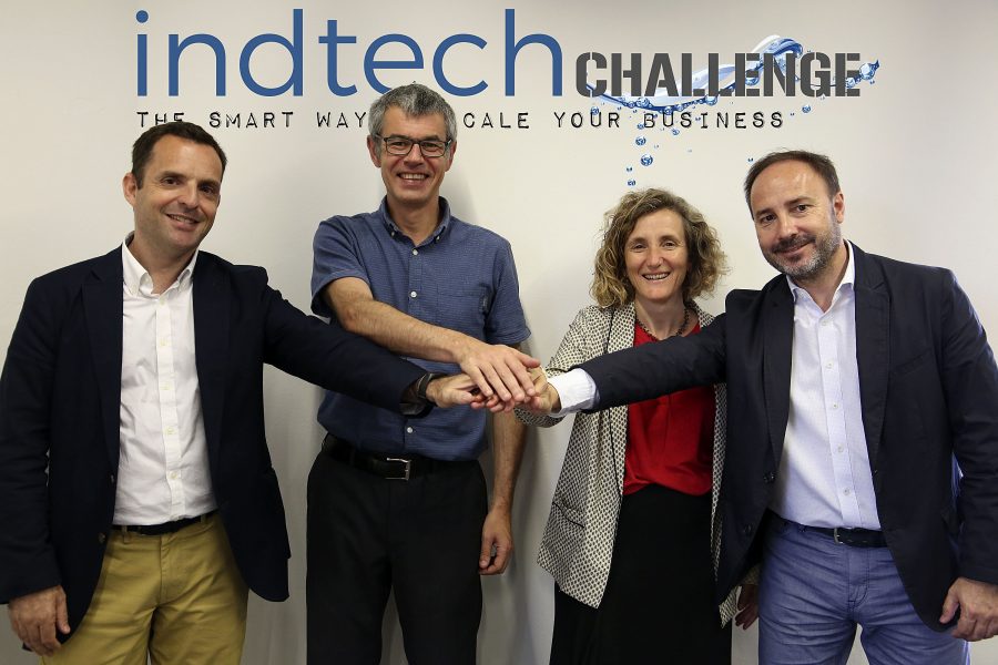 lbert Siré, director d’Innovació de Seidor; Pere Girbau, CEO de Girbau Group; Mariona Sanz, directora de Girbau Lab, i Eduard Farga, director general adjunt de Seidor
