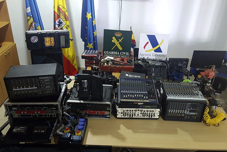 El material que va interceptar dissabte la Guàrdia Civil de Melilla