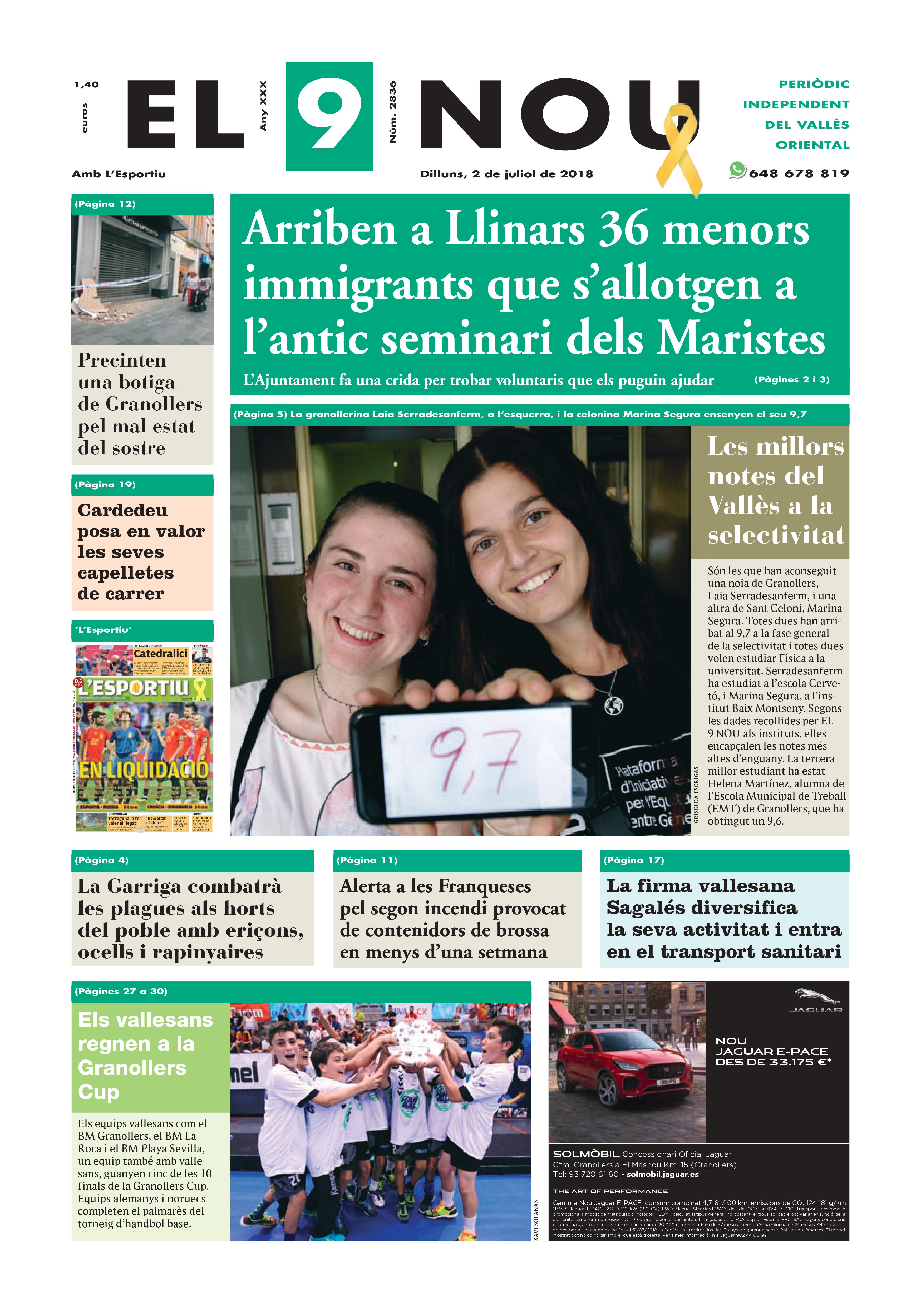 Primera plana EL 9 NOU 02_07_18 Vallès