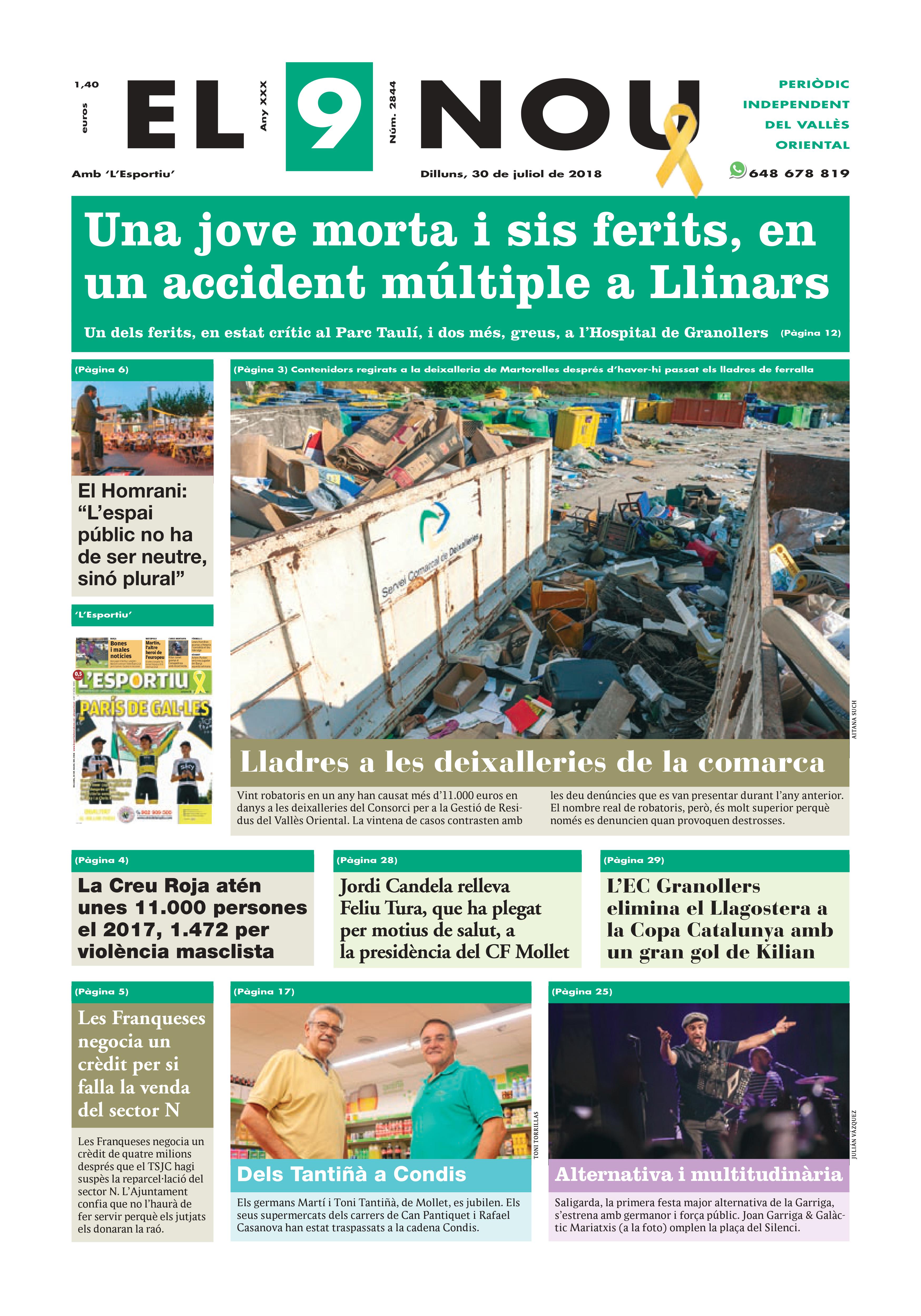 Primera plana EL 9 NOU 30_07_18 Vallès