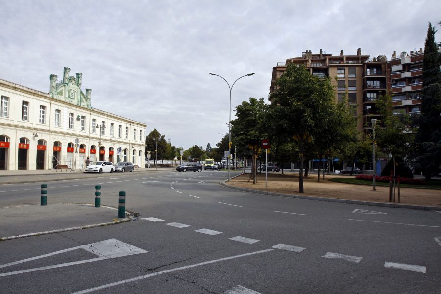 Imatge de la plaça de l'Estació