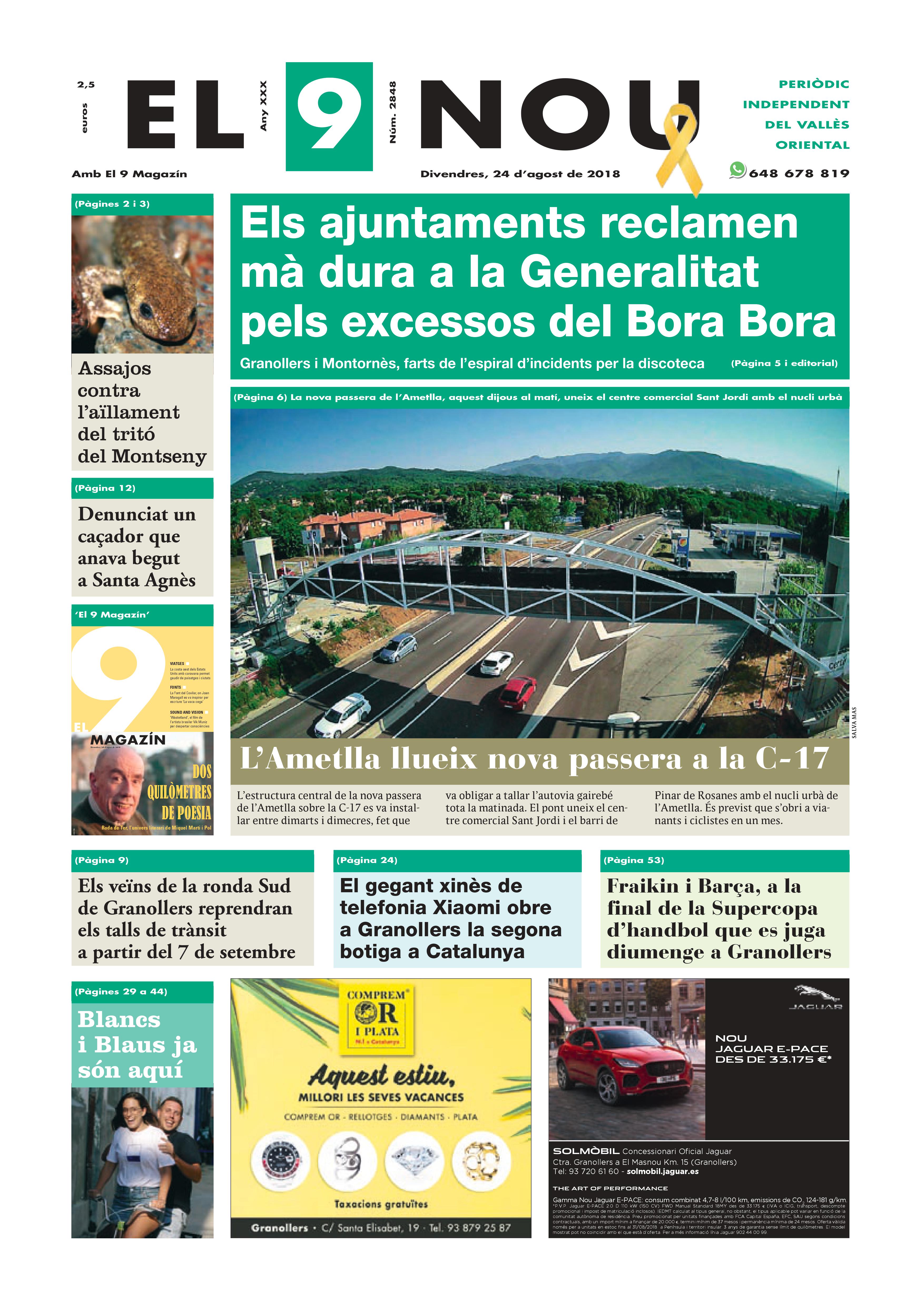 Primera plana EL 9 NOU 24_08_18 Vallès