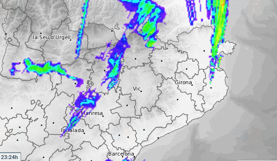 Imatge del radar del meteo.cat