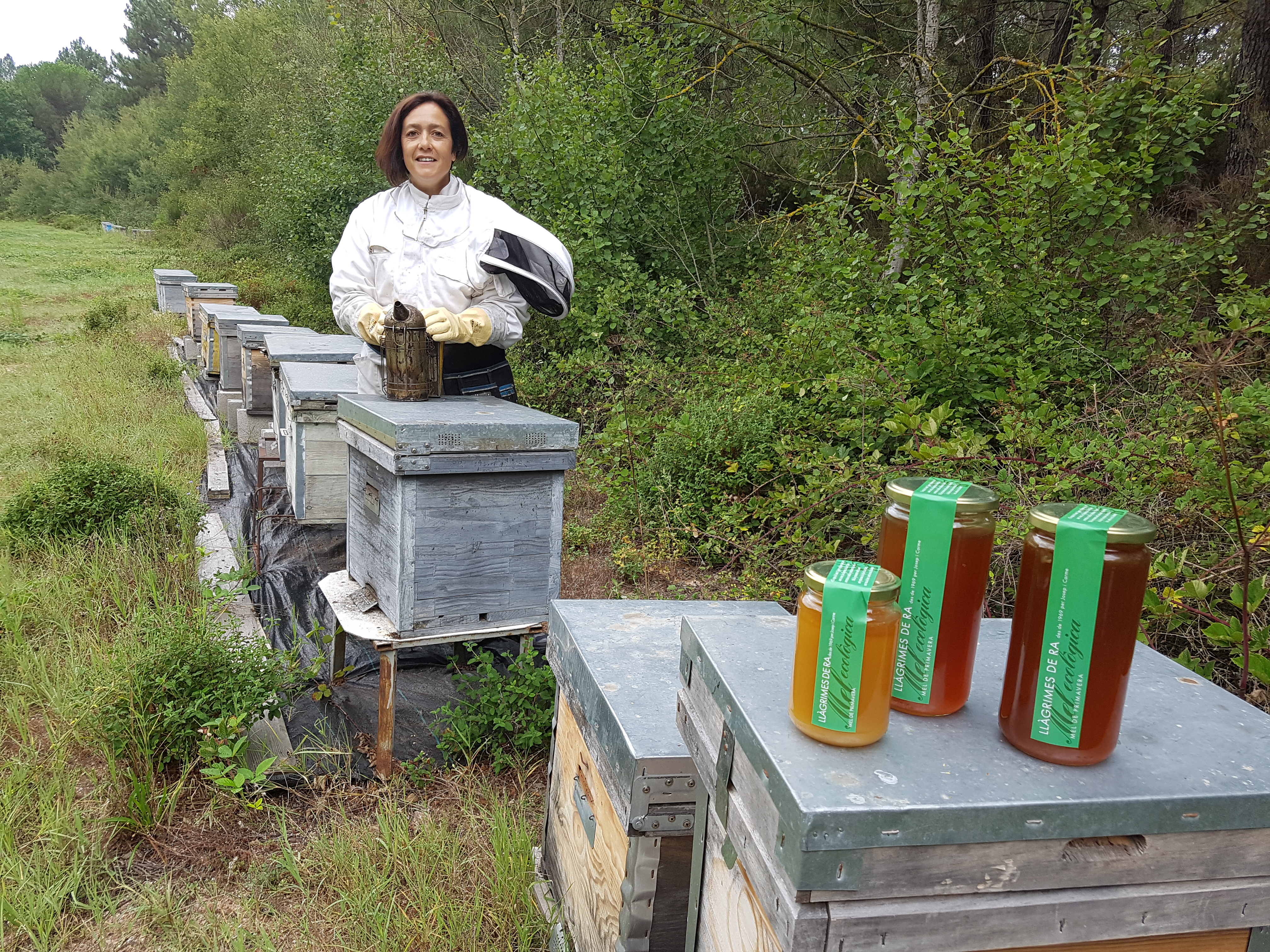 Teresa Casasas, de Seva, única productora de mel ecològica d'Osona