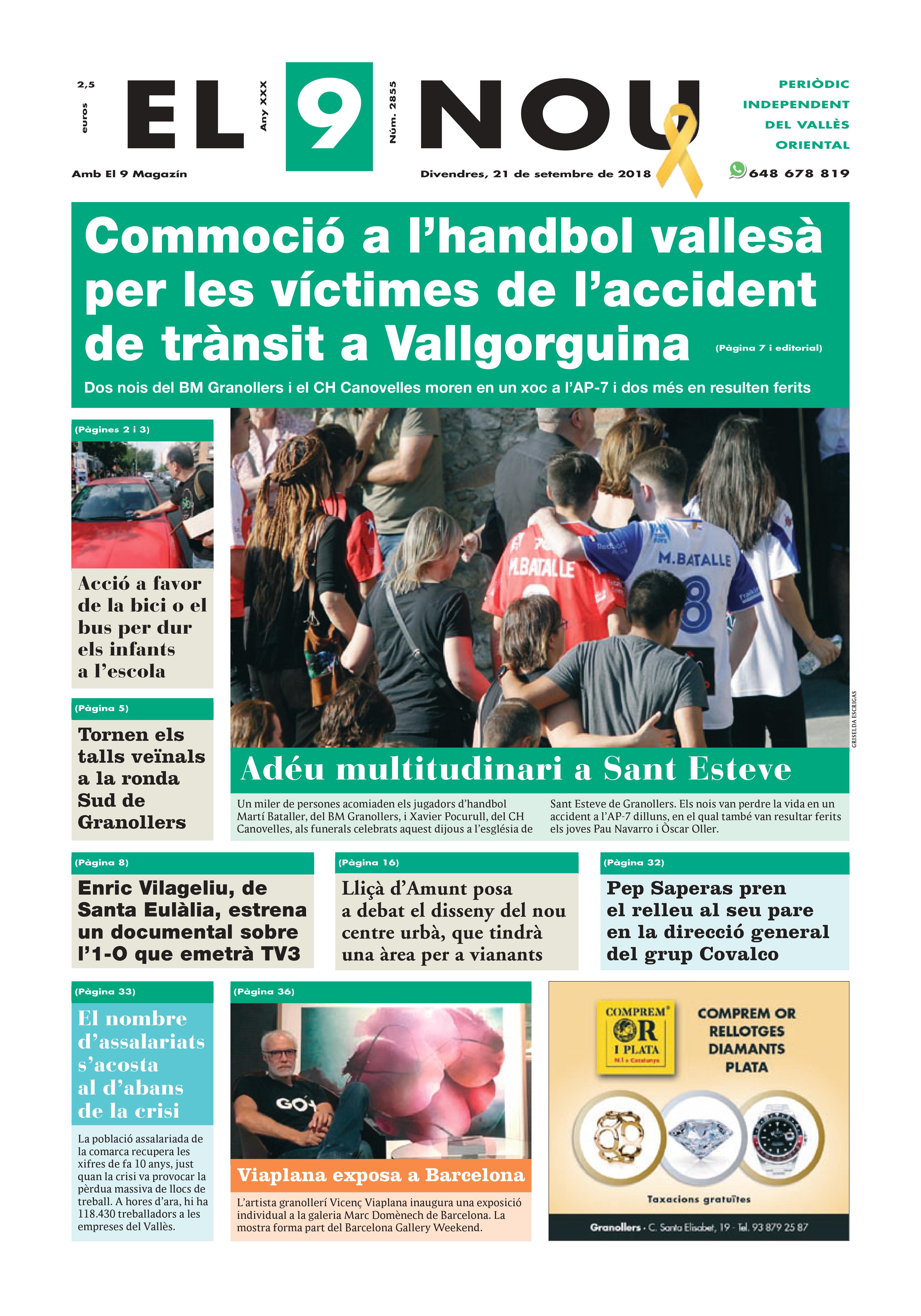 Primera plana EL 9 NOU 21_09_18 Vallès