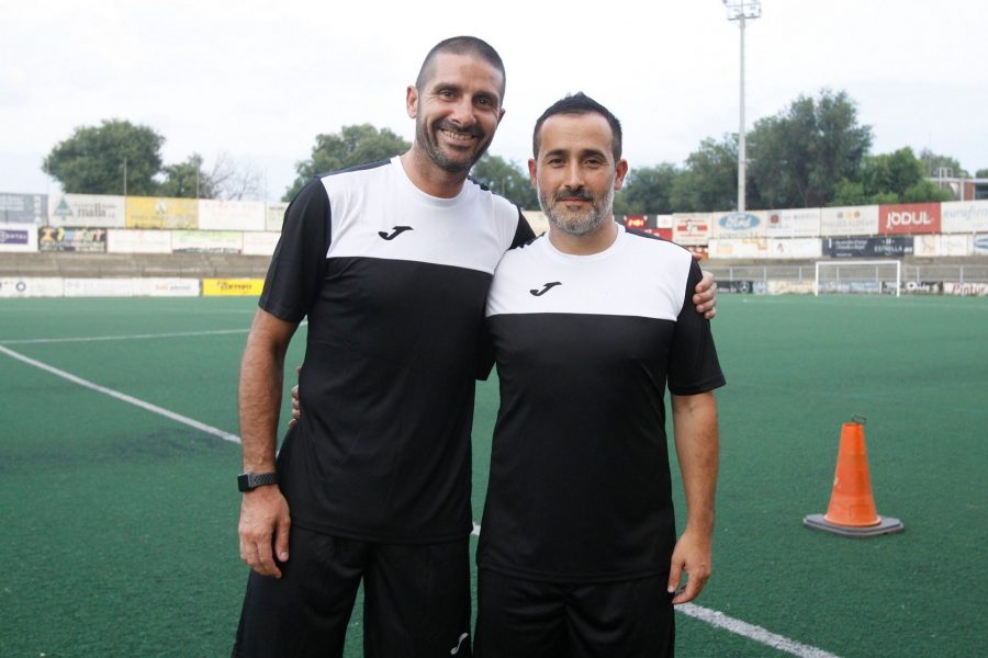 Melero i Rodríguez en el primer entrenament d'aquesta temporada