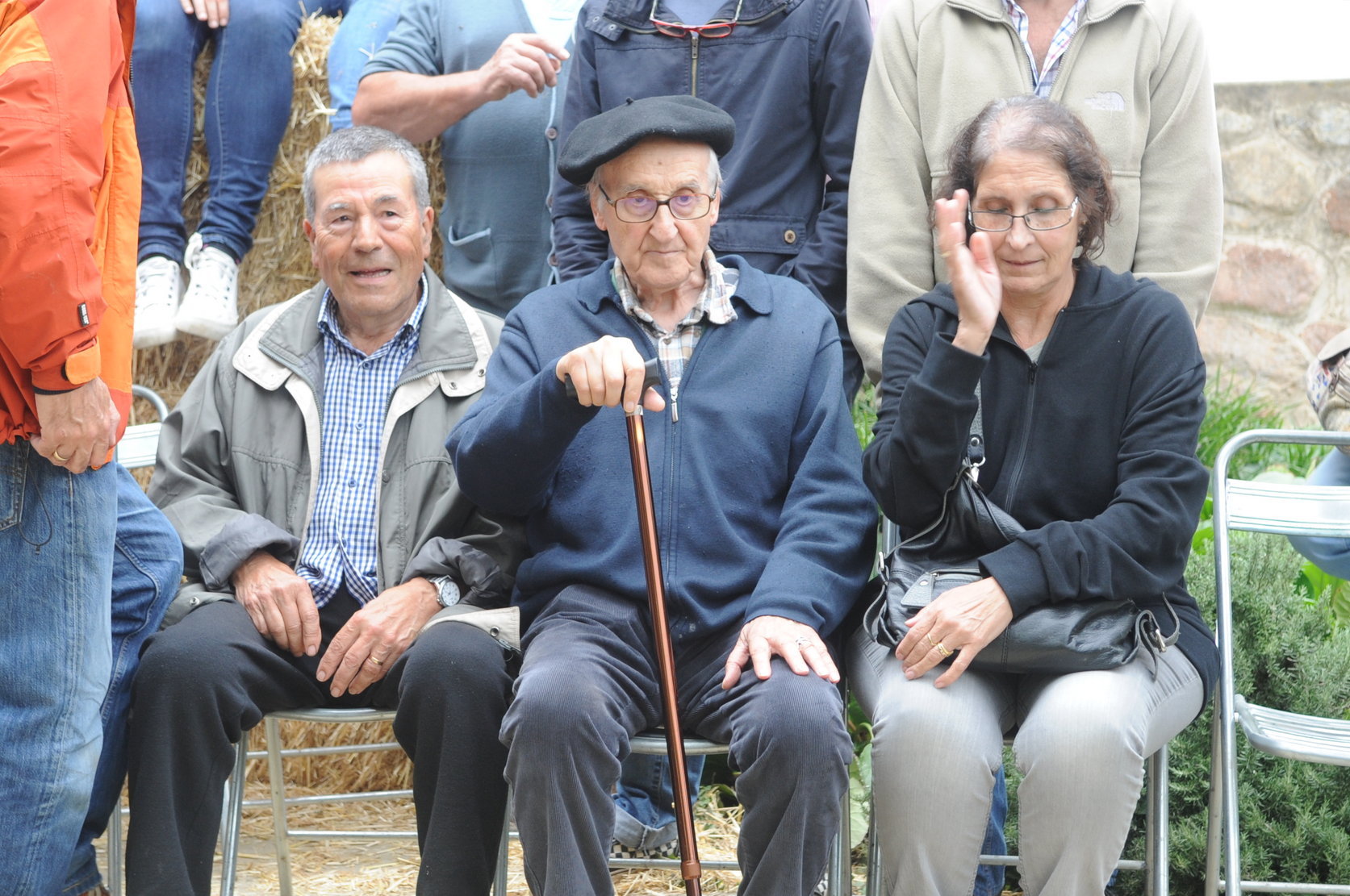 Josep Maria Arrizabalaga, al centre, en un acte a Marata l'any passat