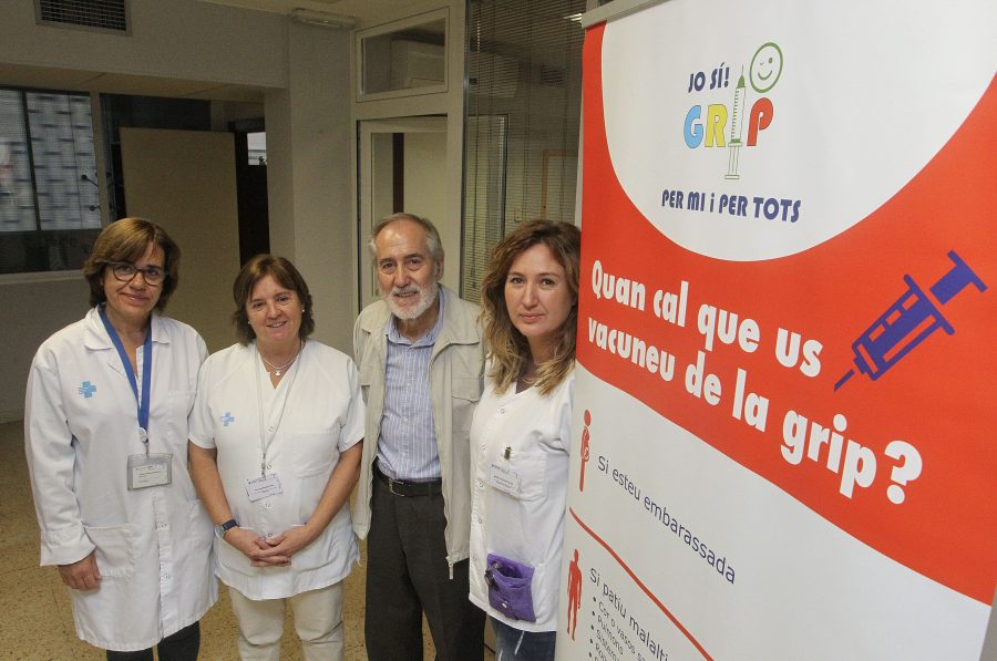 Les doctores Lourdes Borralleras i Anna Moreta, Juan José Piñol i la infermera Mònica Arjona