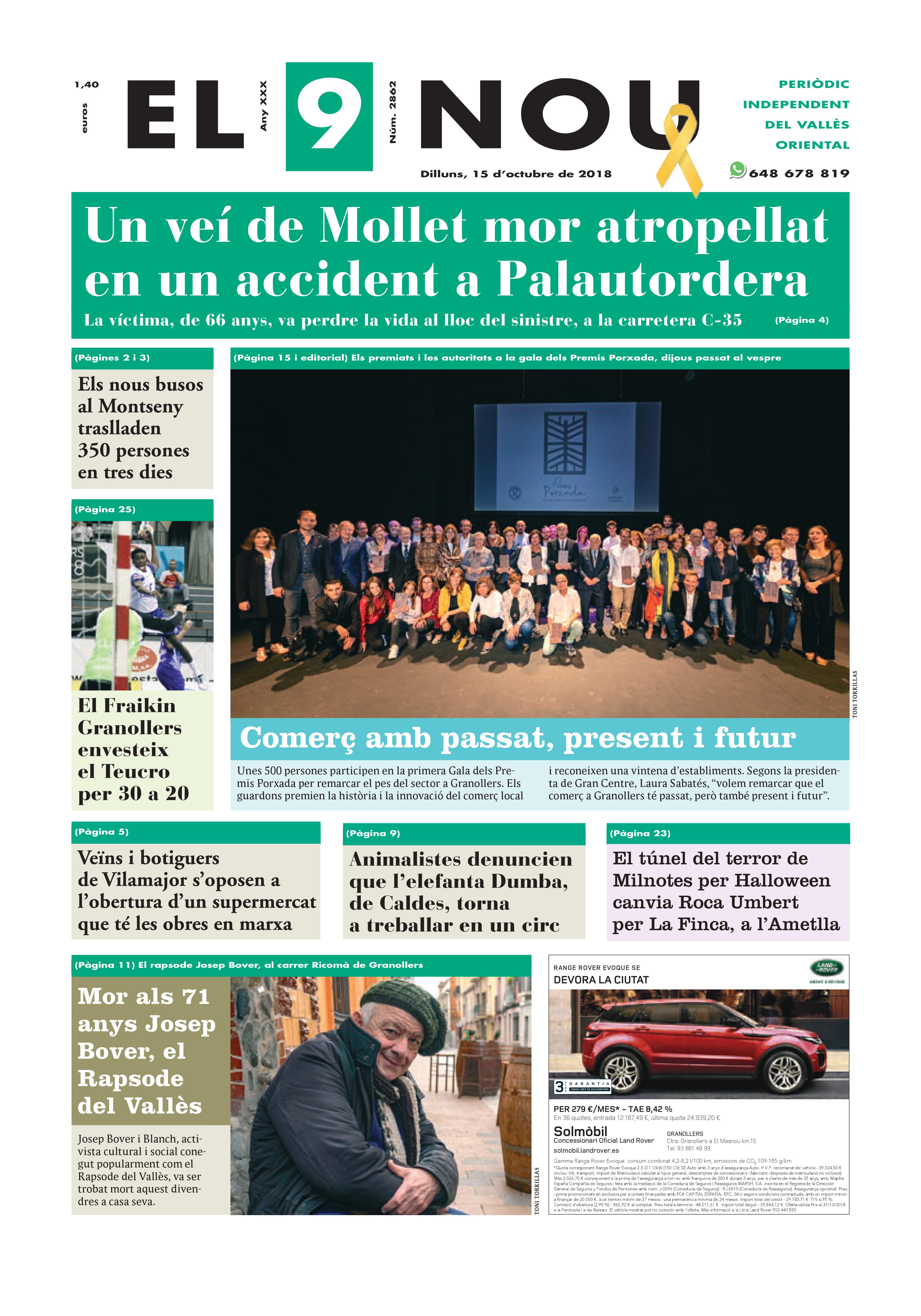 Primera plana EL 9 NOU 15_10_18 Vallès