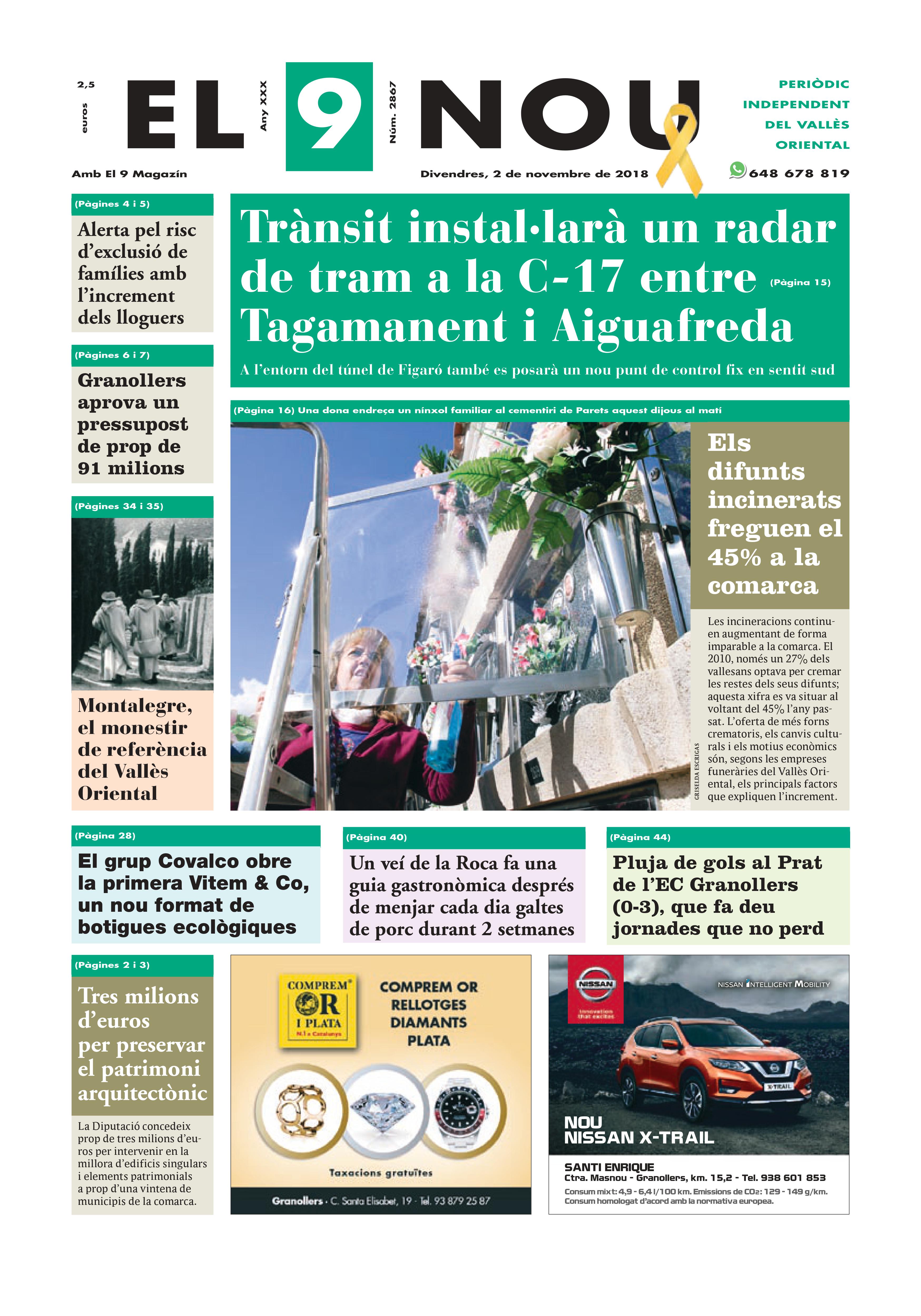 Primera plana EL 9 NOU 11_02_18 Vallès