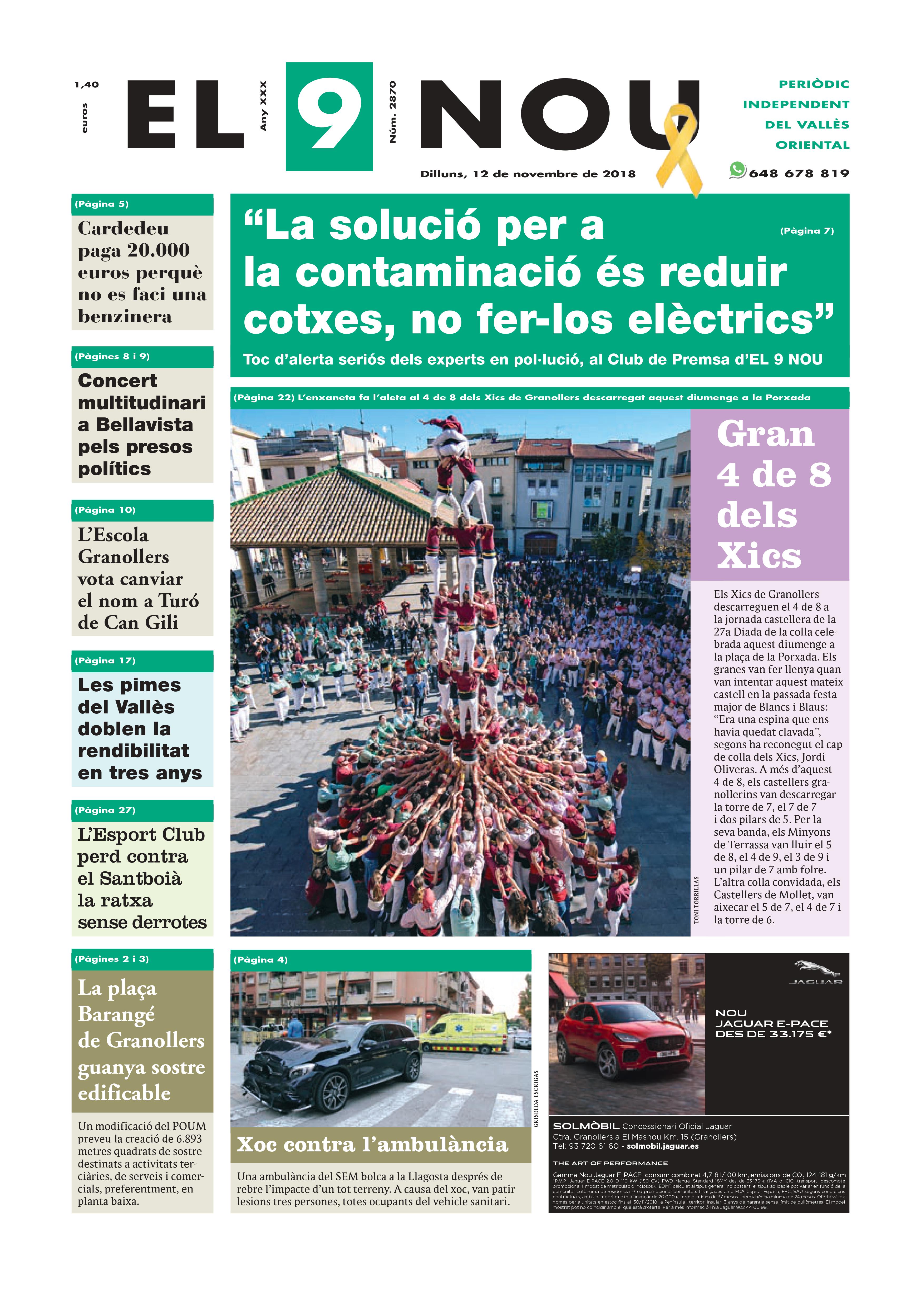 Primera plana EL 9 NOU 12_11_18 Vallès