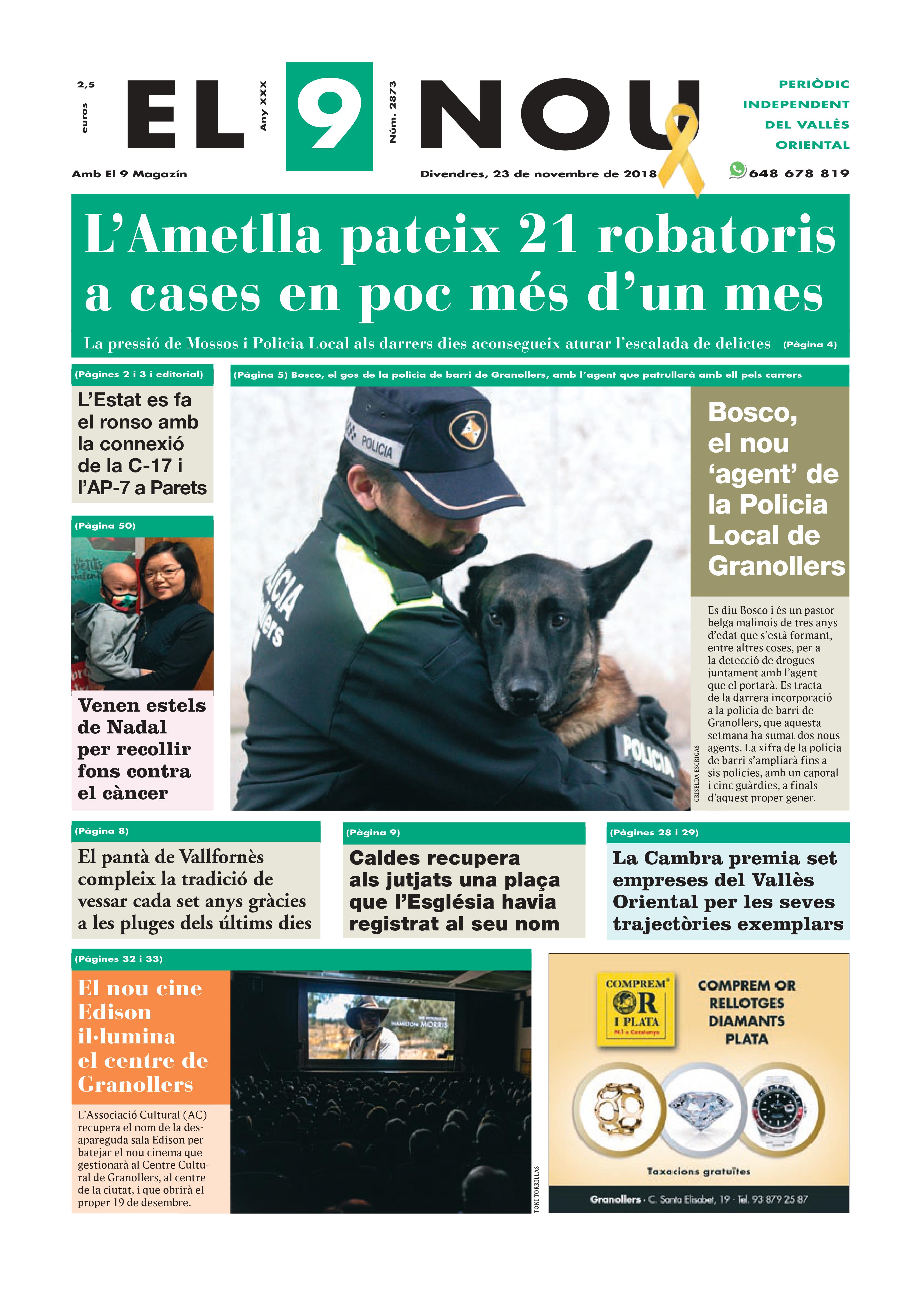 Primera plana EL 9 NOU 23_11_18 Vallès