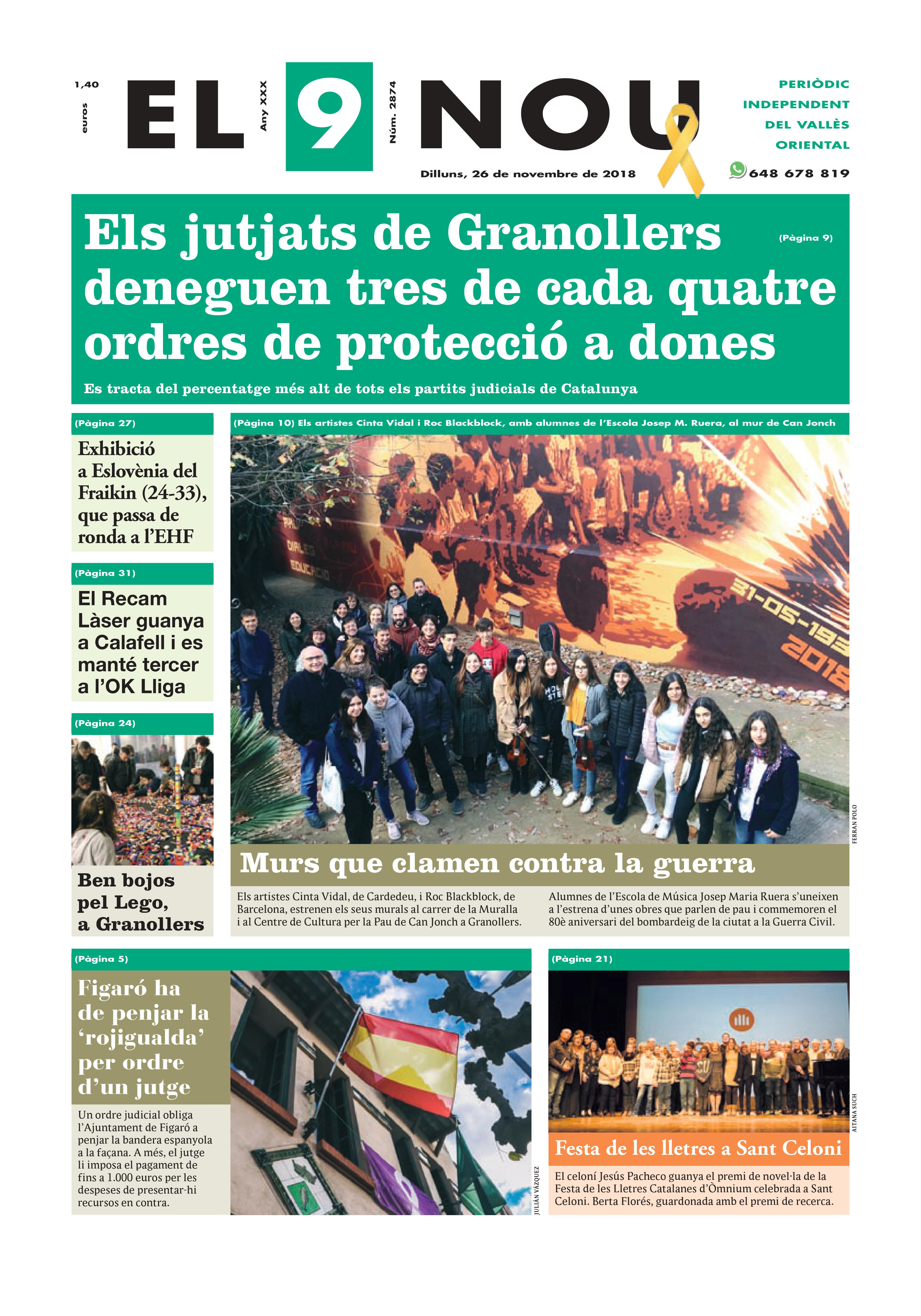 Primera plana EL 9 NOU 26_11_18 Vallès