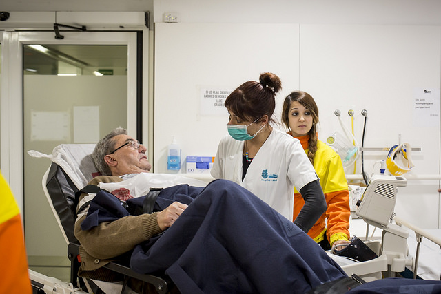 Un pacient al Servei d'Urgències