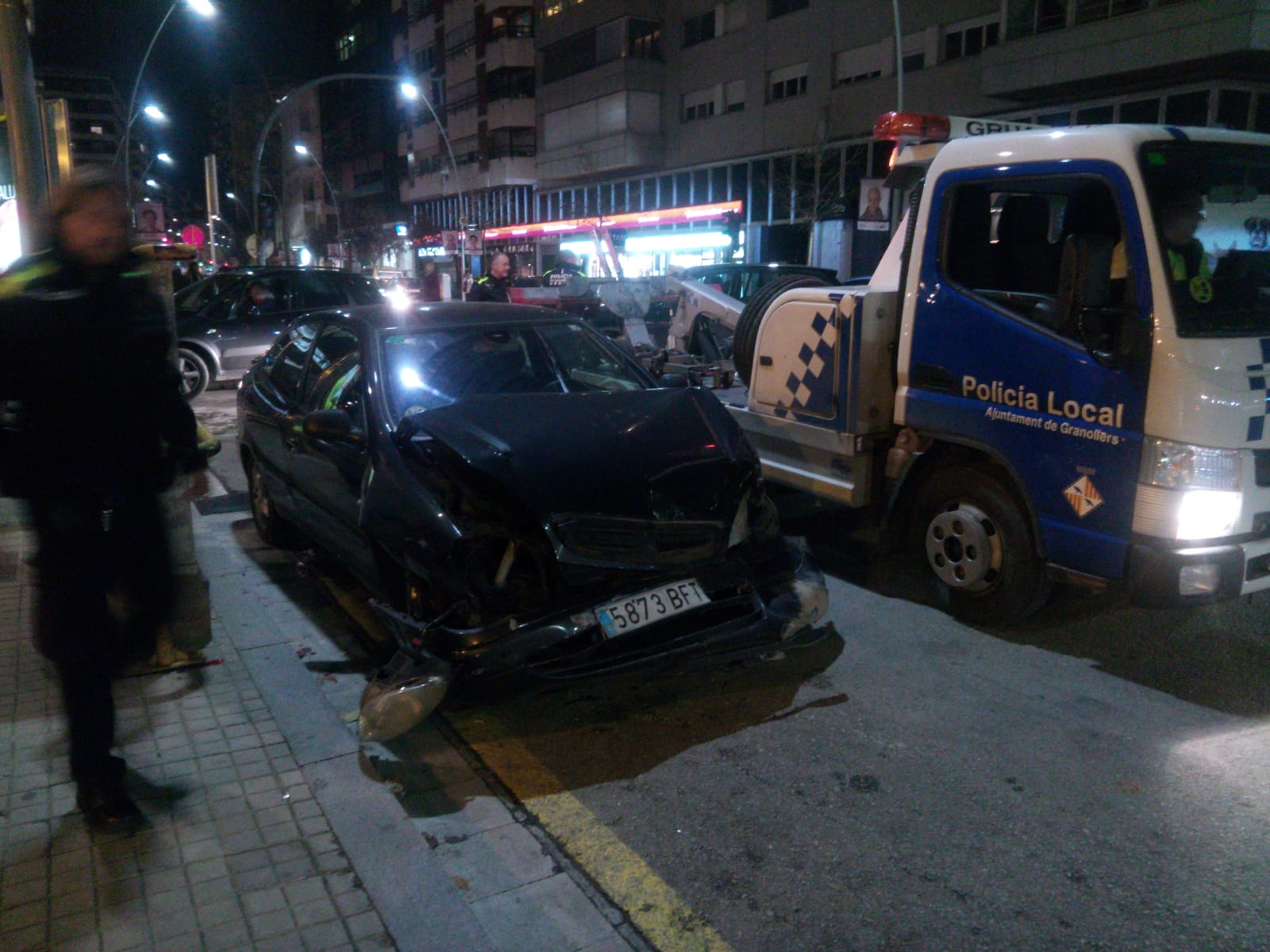 Un dels vehicles sinistrats en el xoc