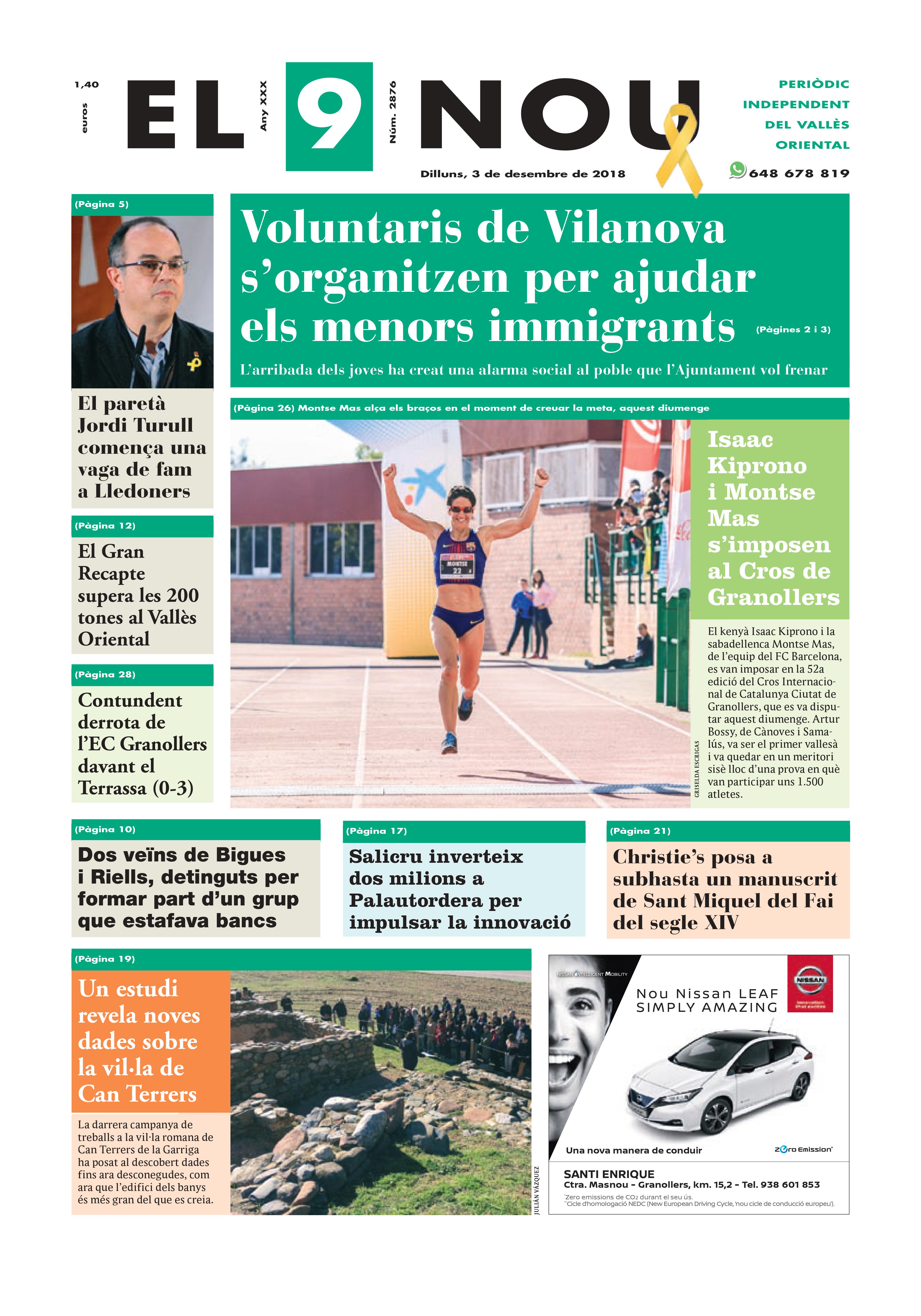 Primera Plana EL 9 NOU 03_12_18 Vallès