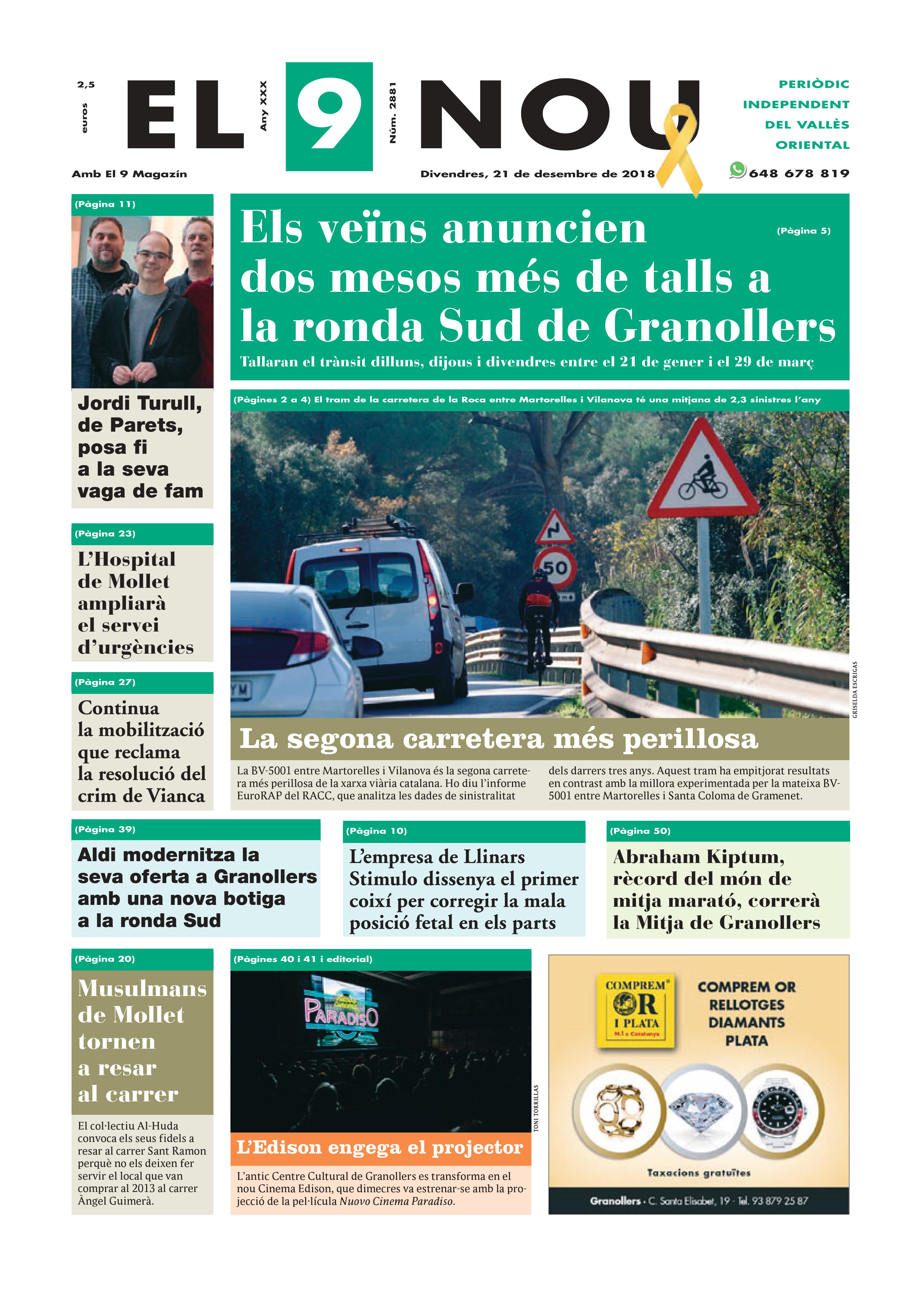 Primera plana EL 9 NOU 21_12_18 Vallès