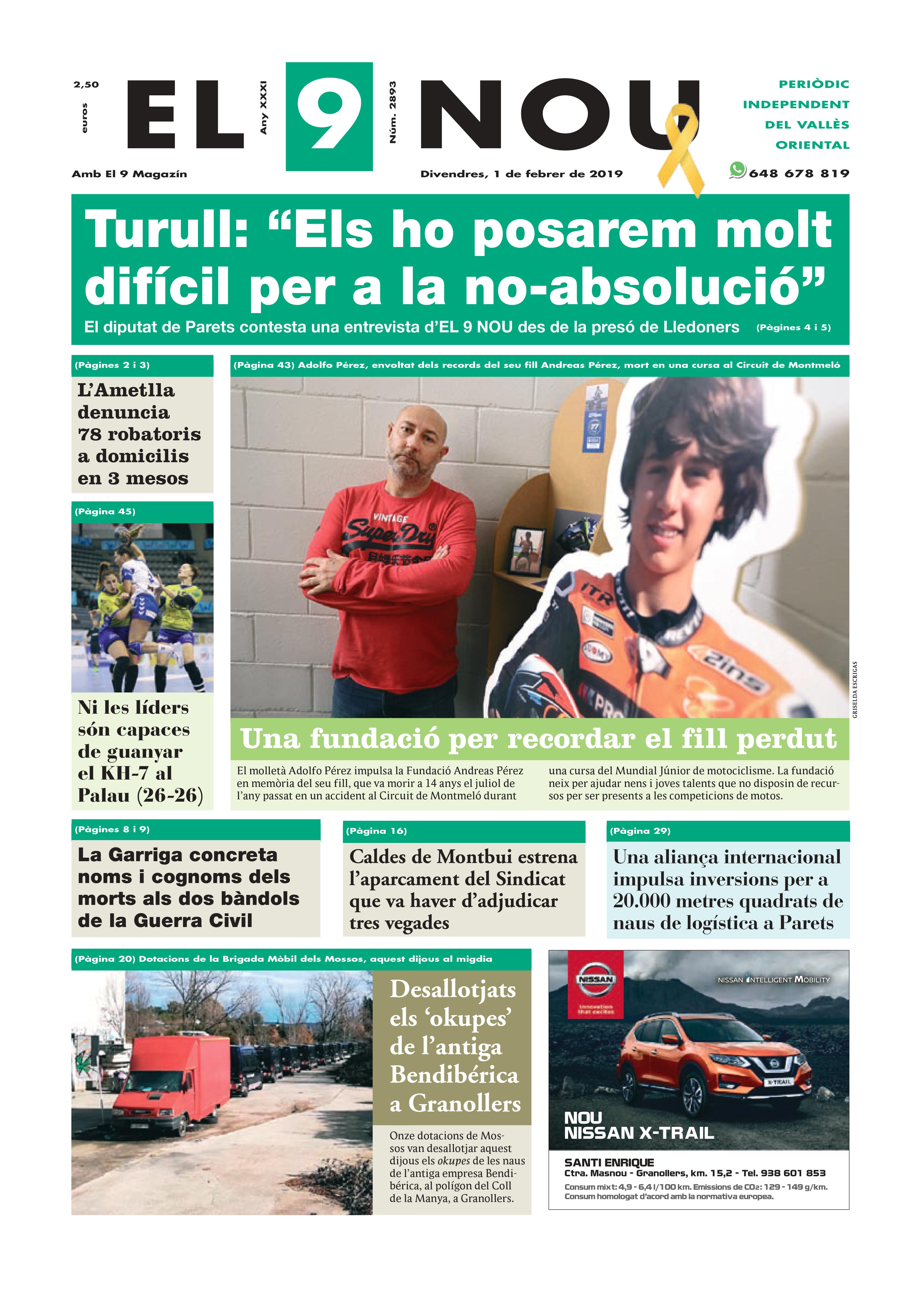 Primera plana EL 9 NOU 01_02_19 Vallès