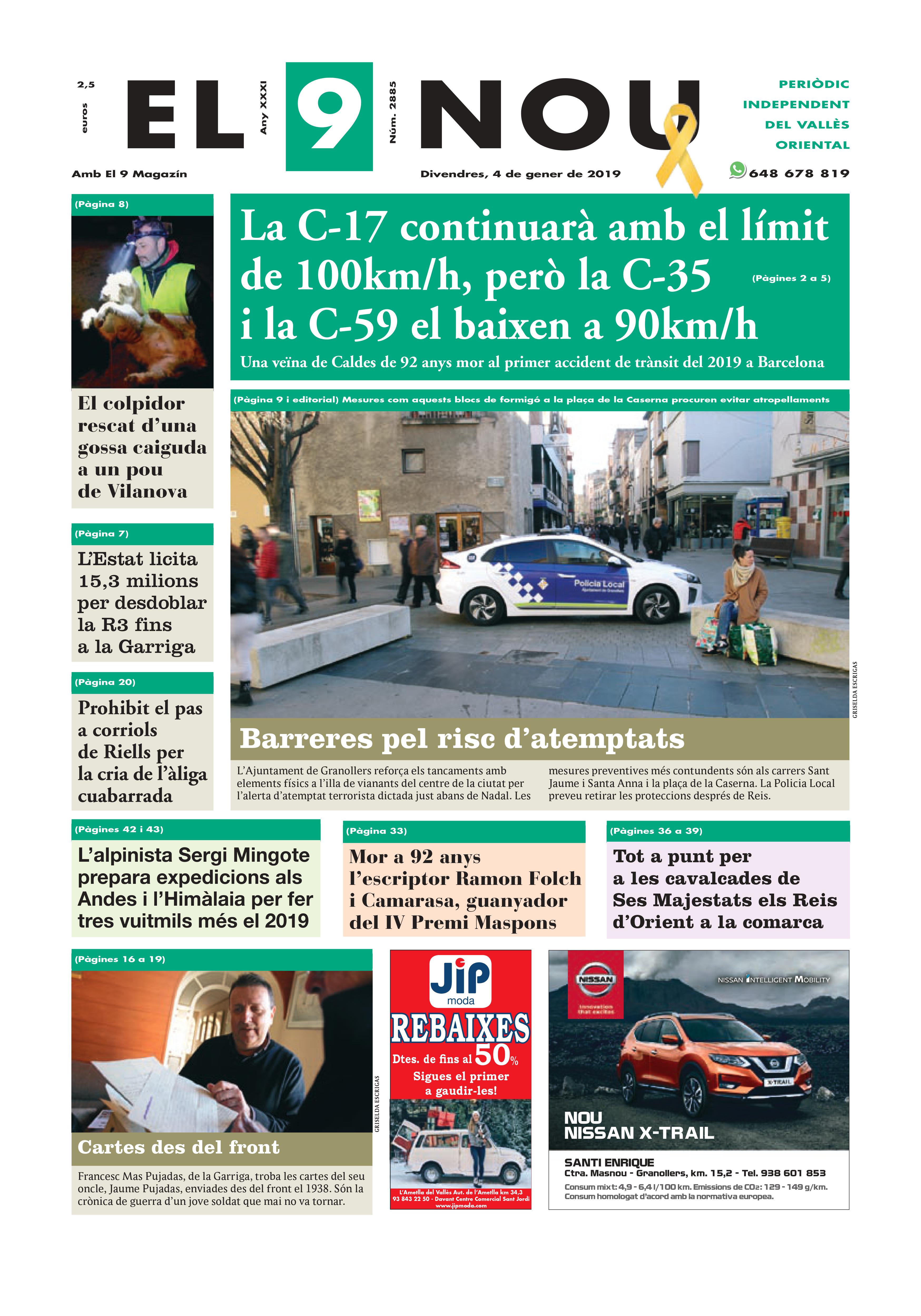 Primera plana EL 9 NOU 04_01_19 Vallès