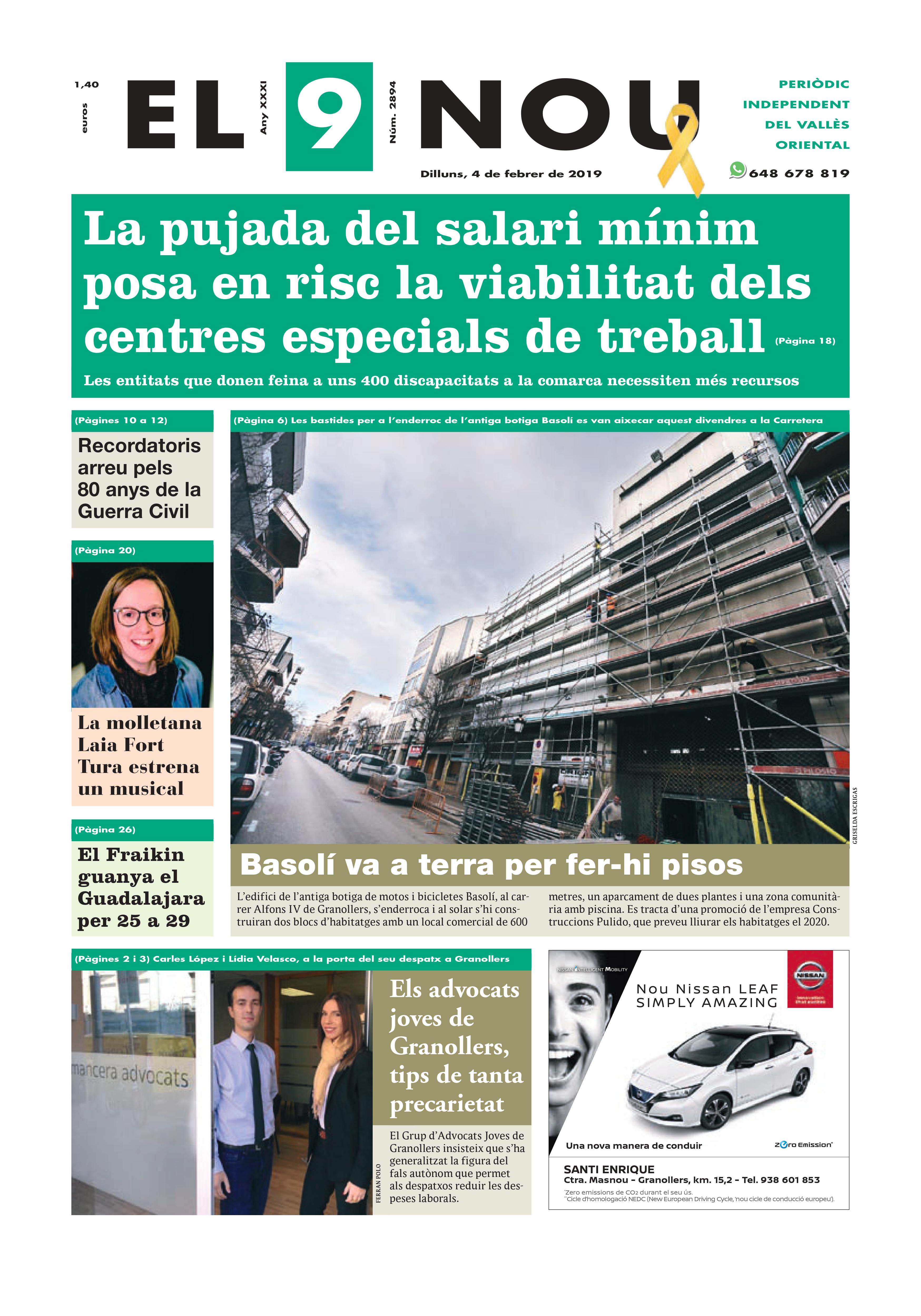 Primera plana EL 9 NOU 04_02_19 Vallès