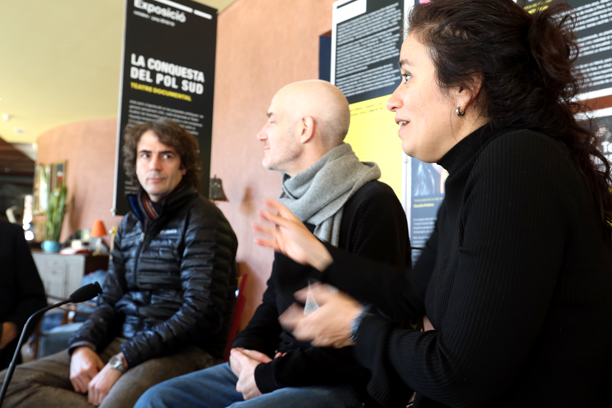 Carles Fernández, Eugenio Szwarcer i Laura Llamazares en la presentació del nou projecte