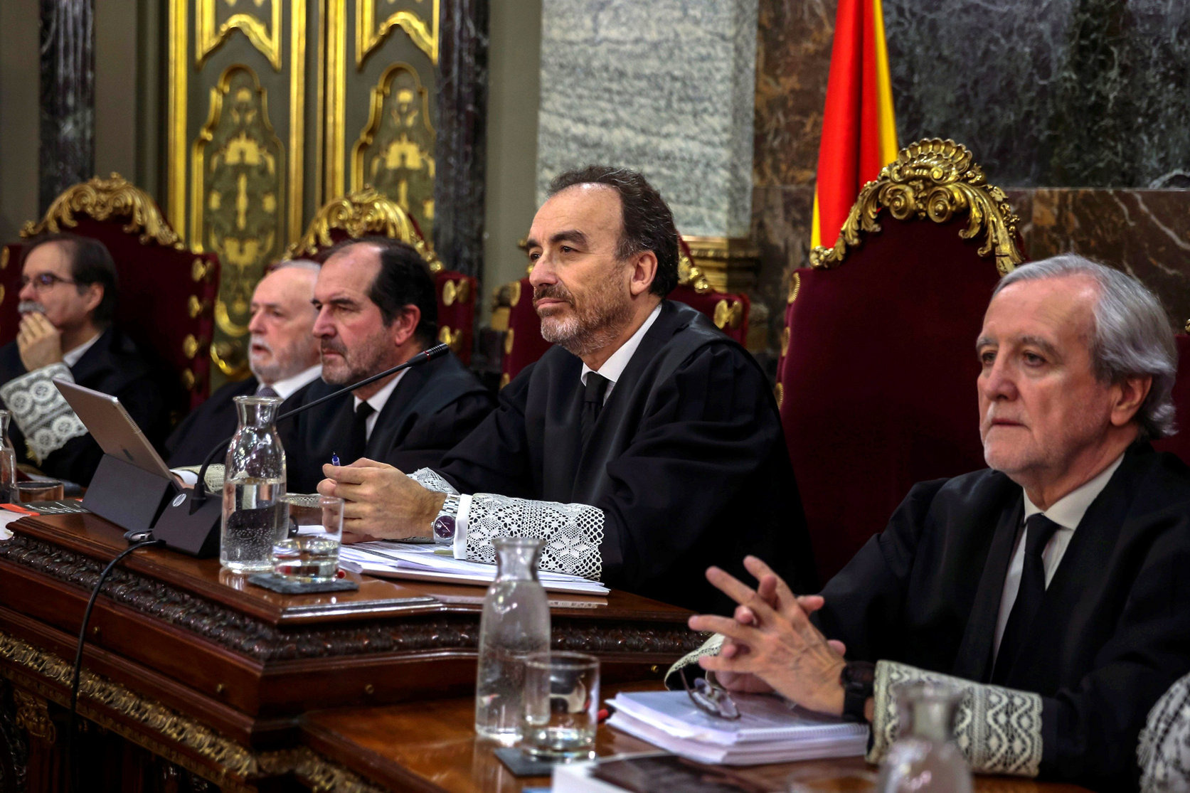 Els magistrats de la sala del Suprem que jutgen el presos polítics catalans