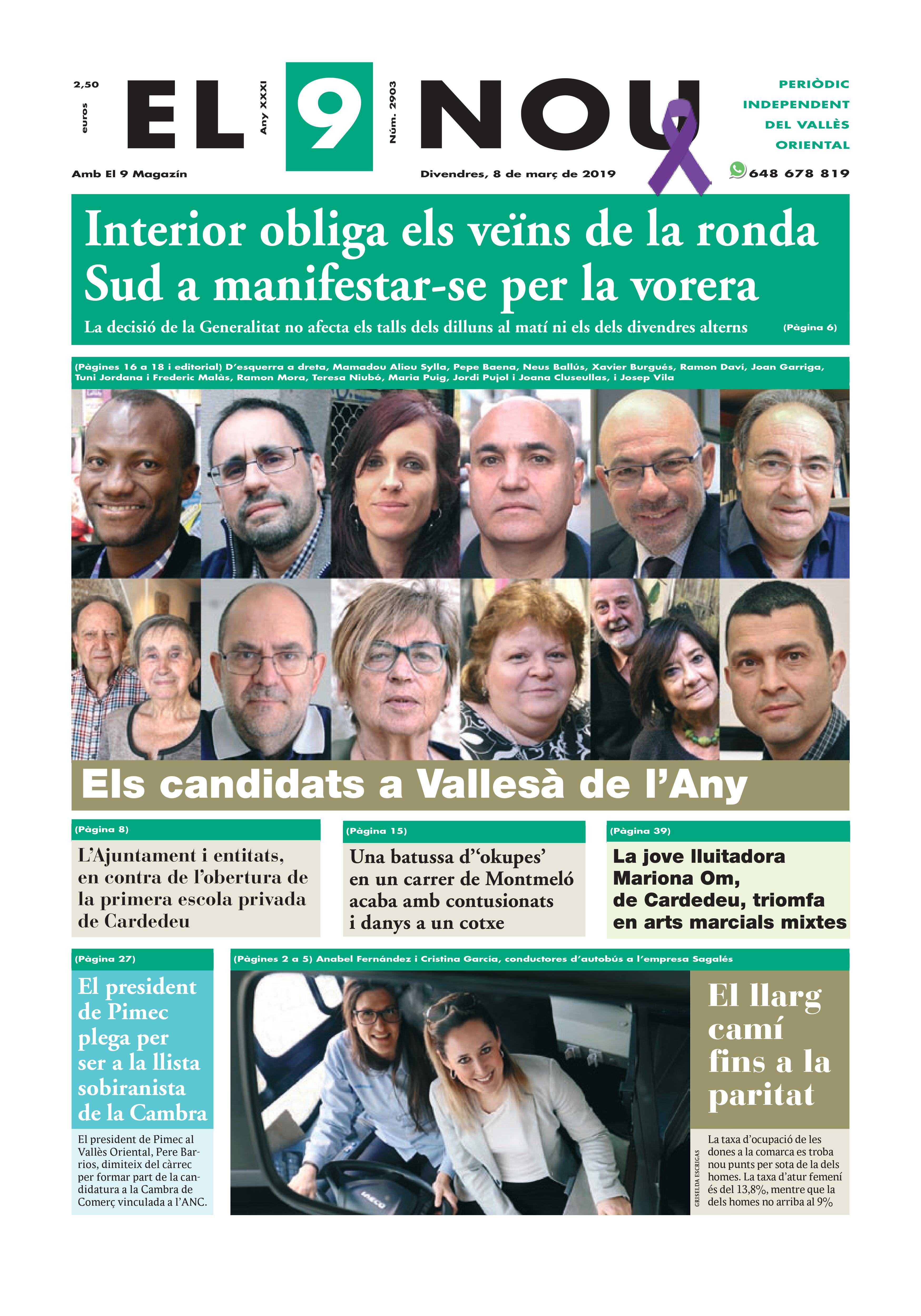 Primera plana EL 9 NOU 08_03_19 Vallès