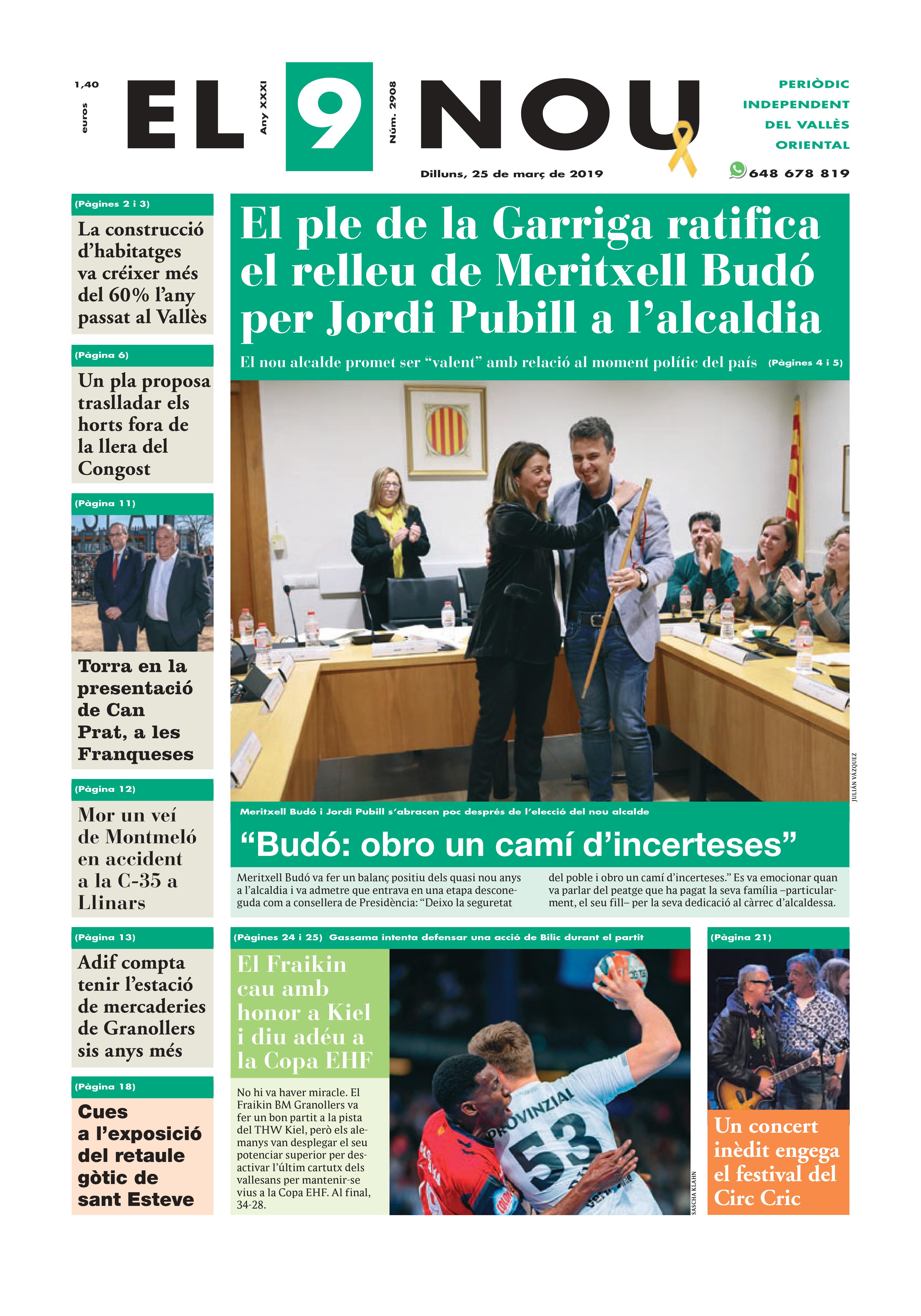 Primera plana EL9NOU 25_03_19 Vallès
