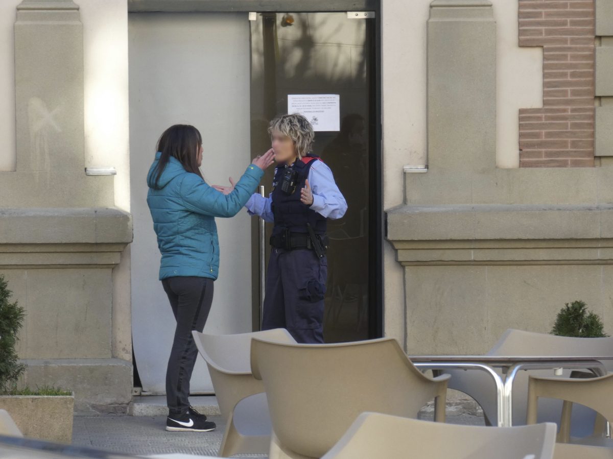 Un dels agents a Sant Joan