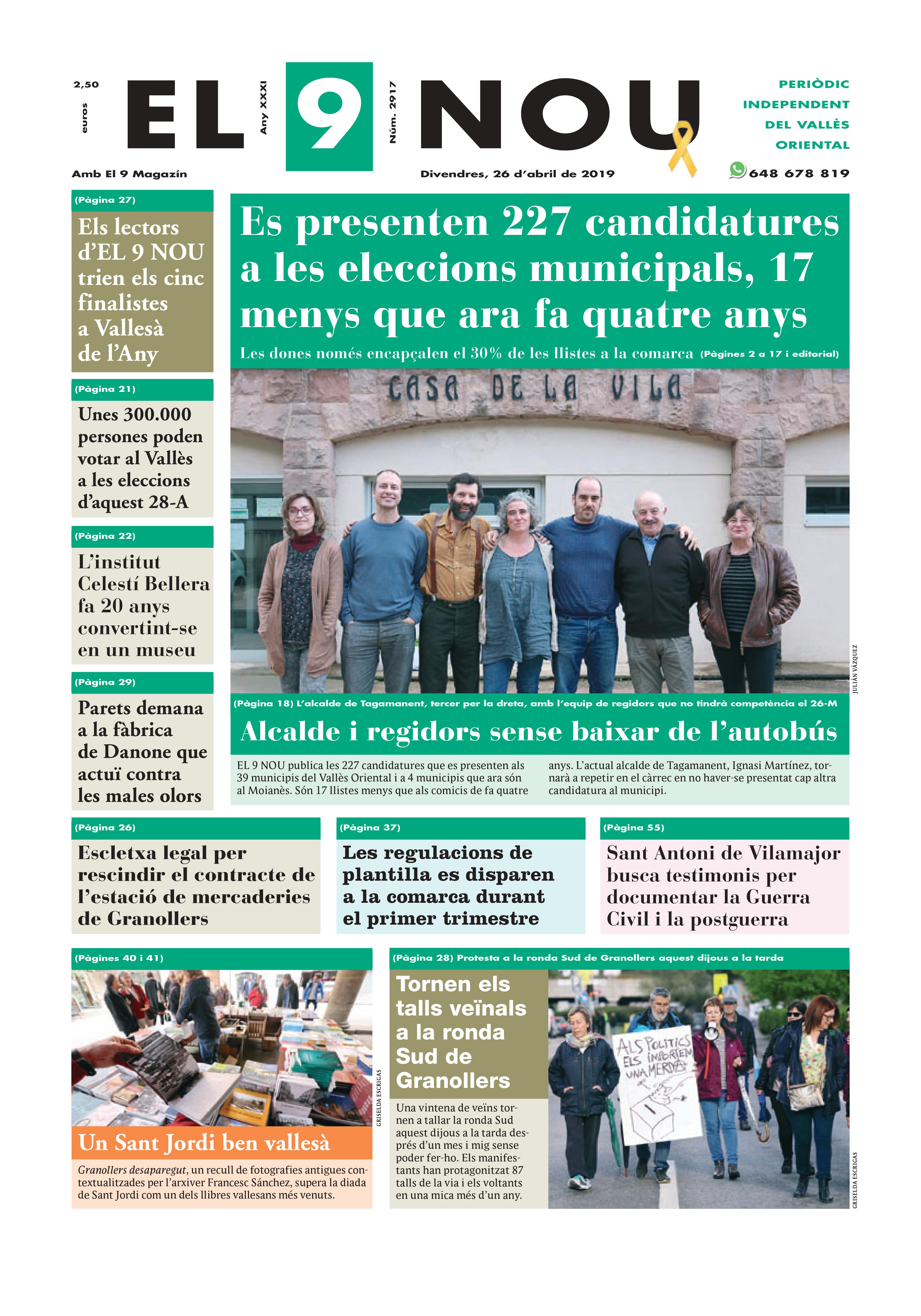 Primera plana EL 9 NOU 26_04_19 Vallès