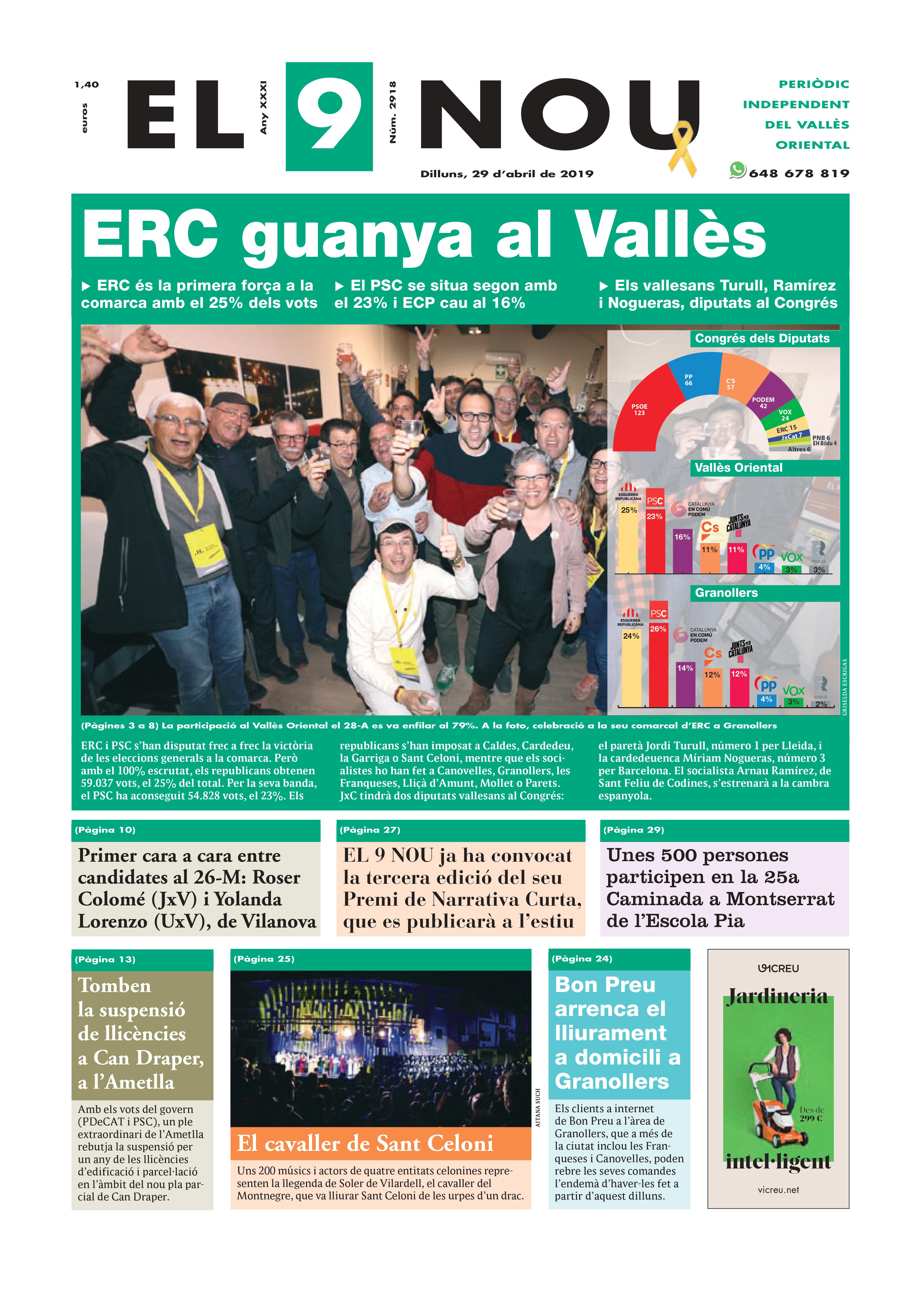 Primera plana EL 9 NOU 29_04_19 Vallès