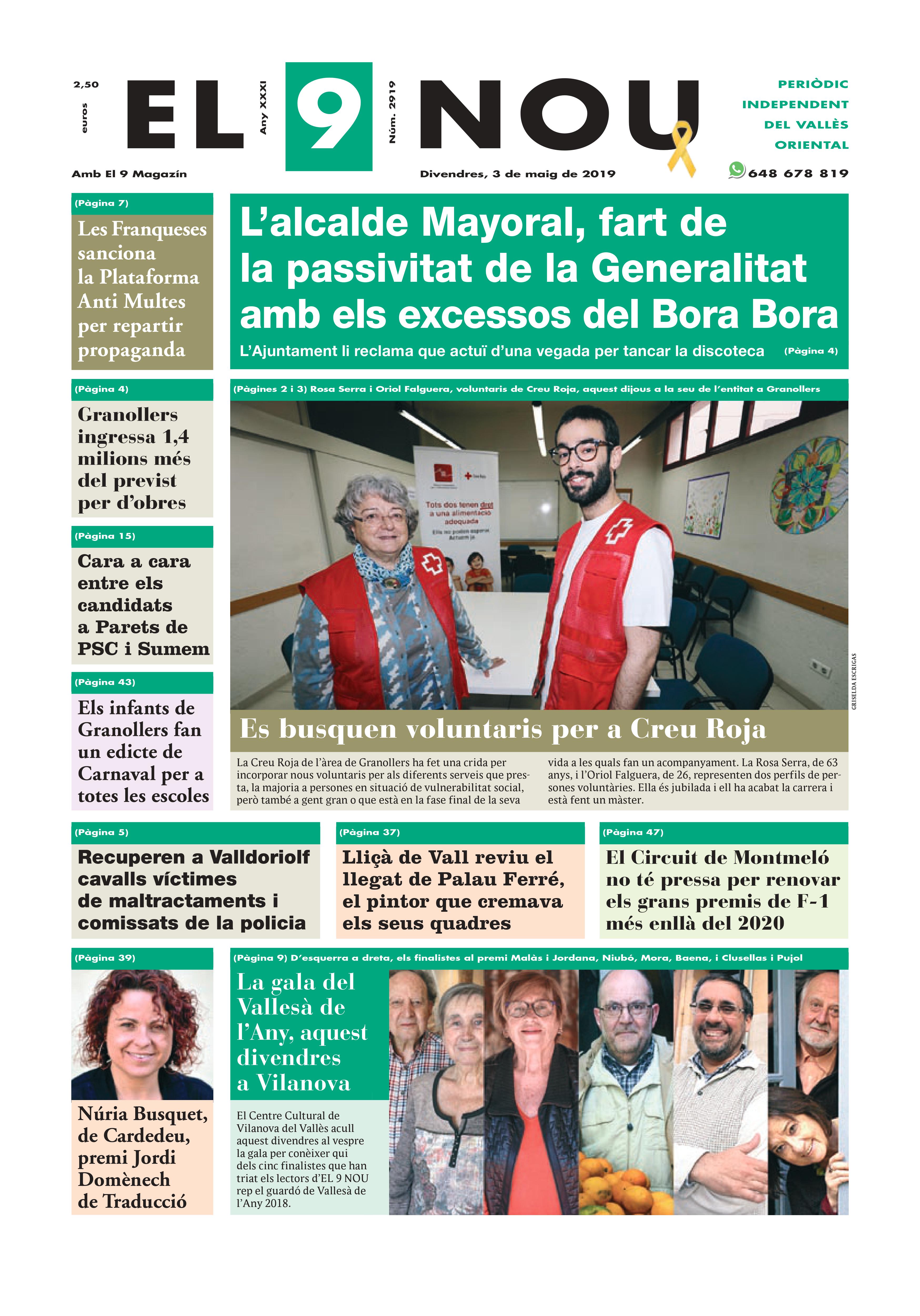Primera plana EL 9 NOU 03_05_19 Vallès