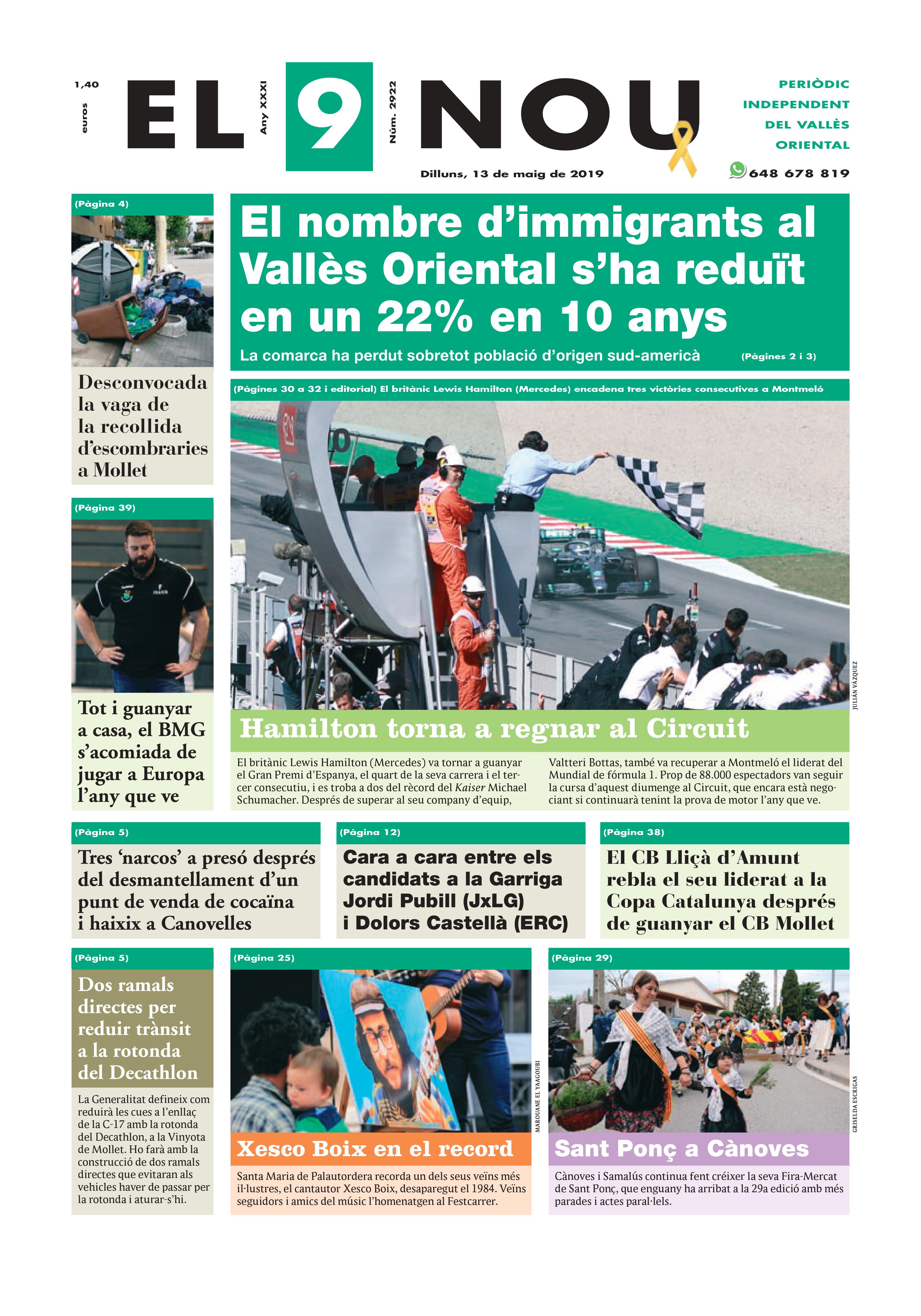 Primera plana EL 9 NOU 13_05_19 Vallès