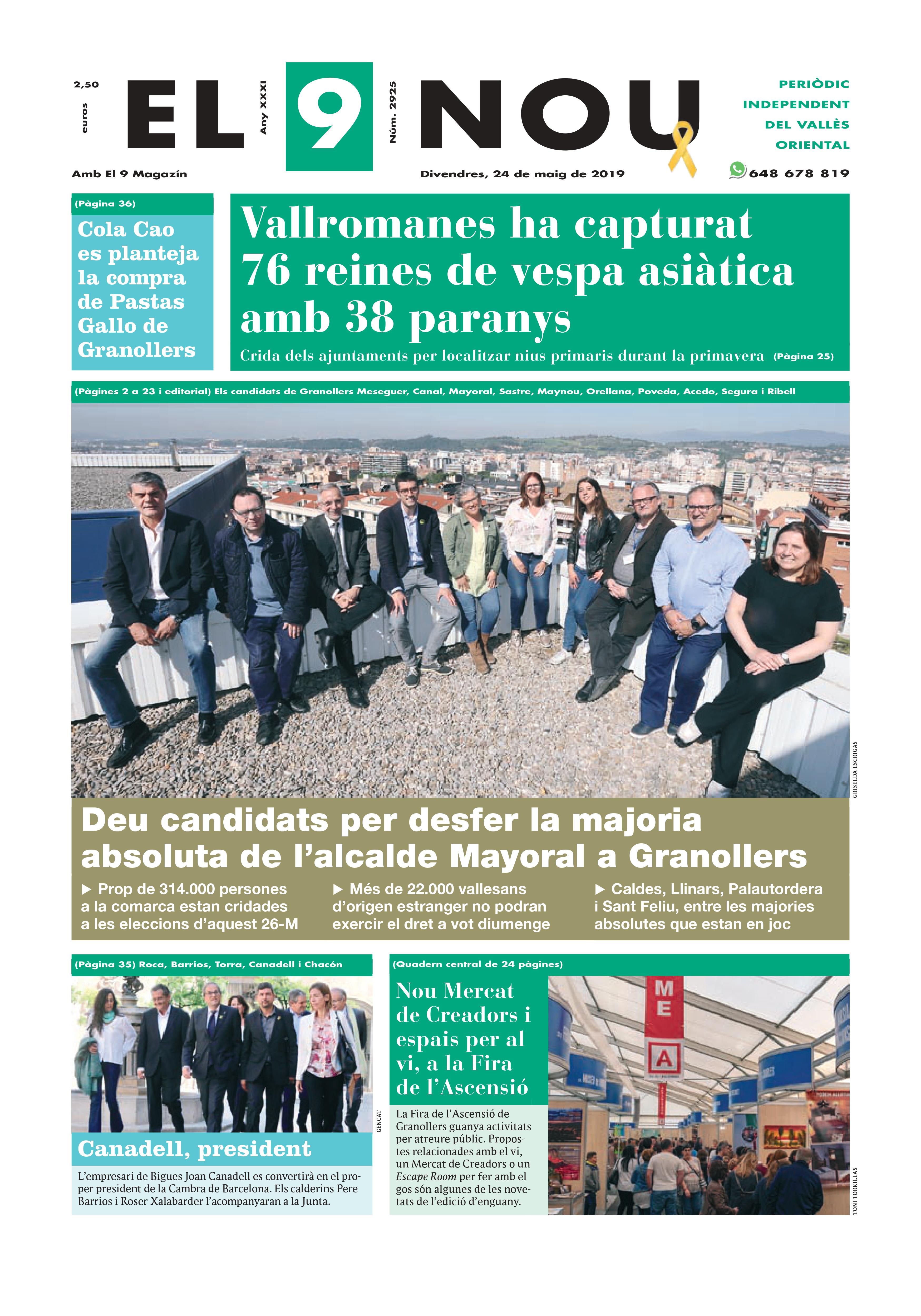 Primera plana EL 9 NOU 24_05_19 Vallès