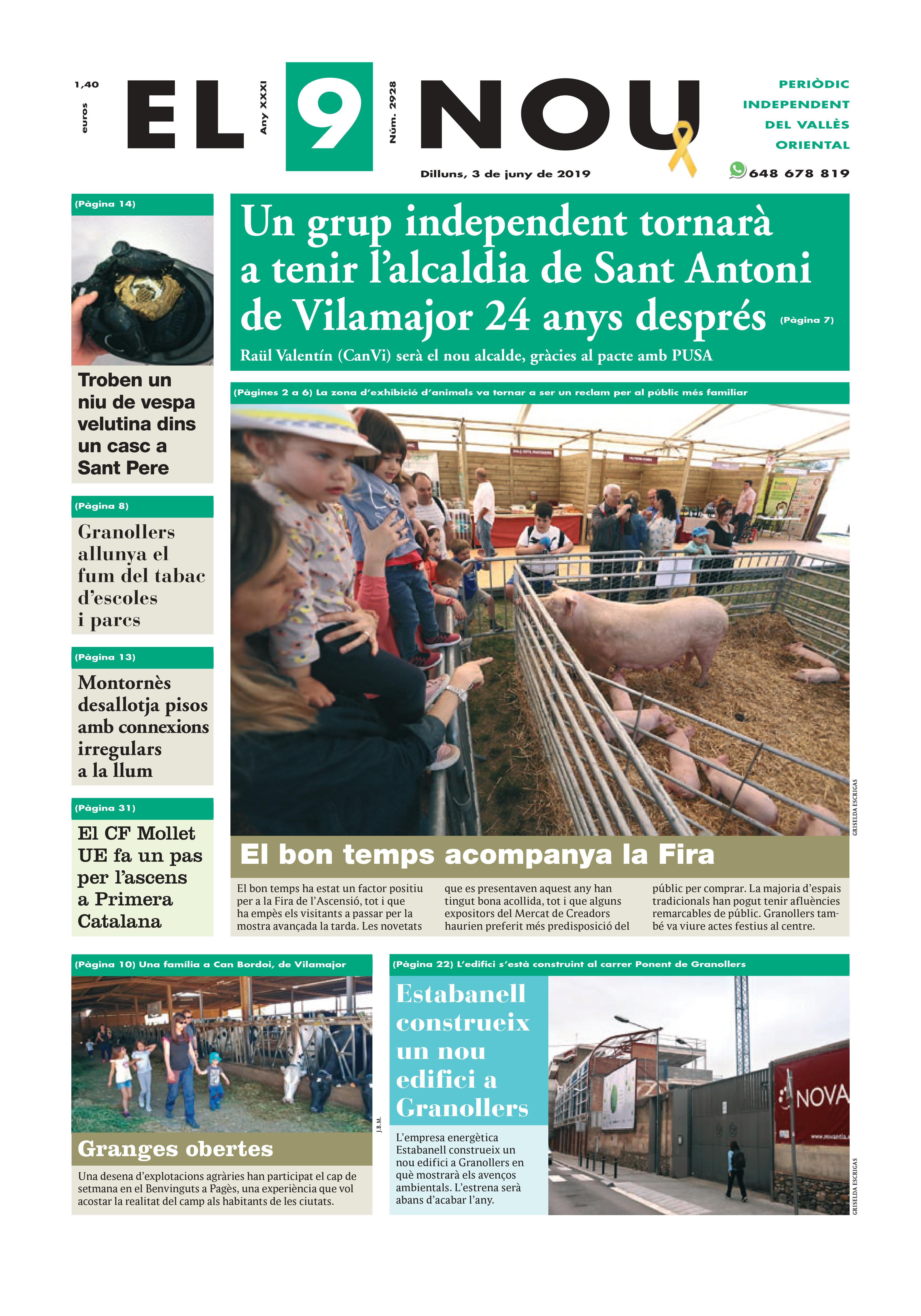 Primera Plana EL 9 NOU 03_06_19 Vallès
