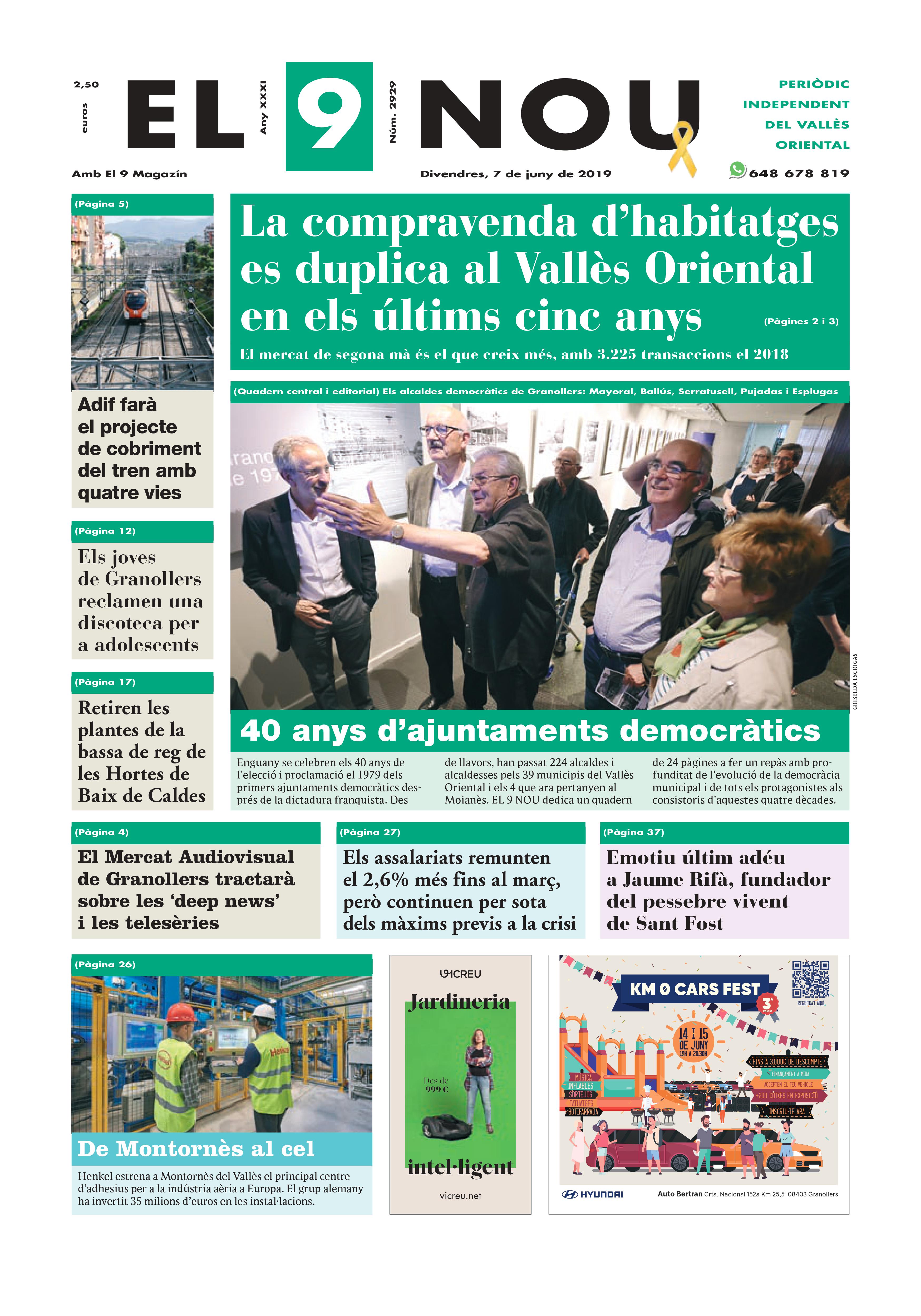 Primera plana EL 9 NOU 07_06_19 Vallès