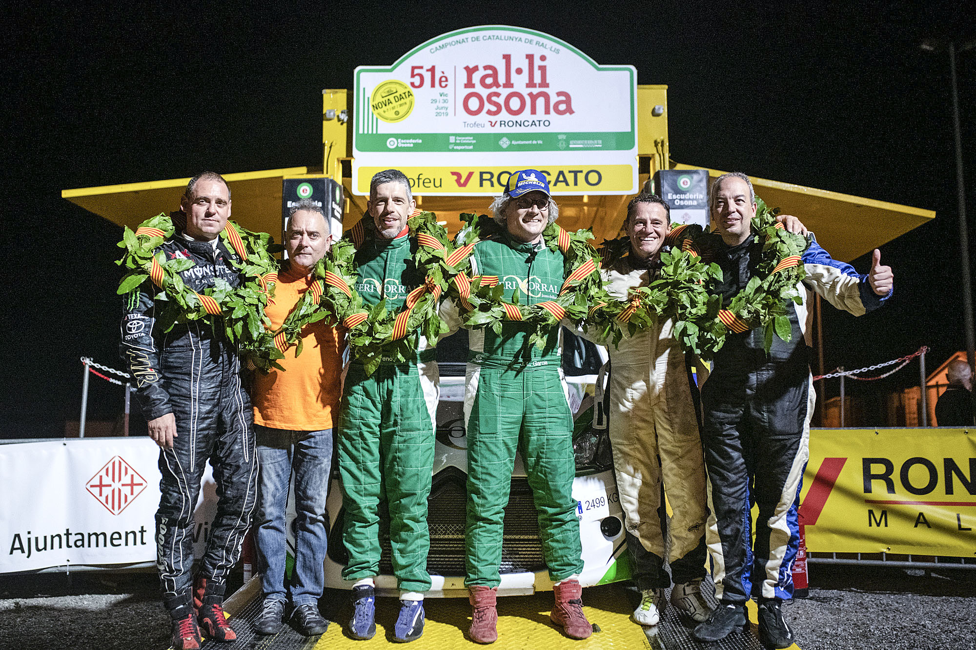 Agustina, Jiménez, Forcada, García, Soler i Ribolleda van ser els pilots i copilots que van pujar al podi de la 51a edició del Ral·li Osona