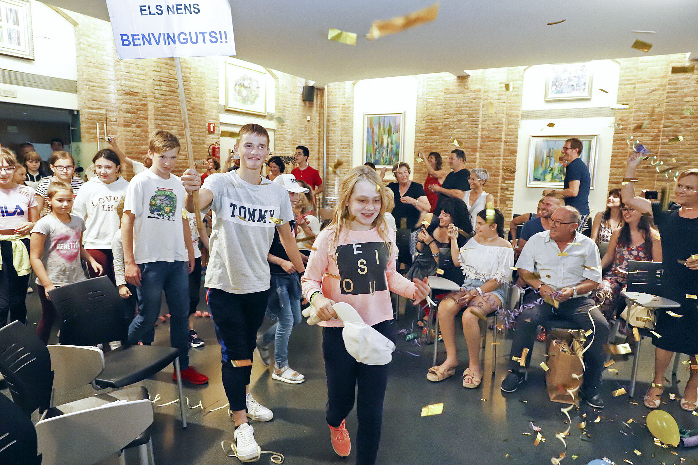 L’acte de benvinguda dels nens bielorussos es va fer aquest dissabte a l’edifici del Sucre de Vic