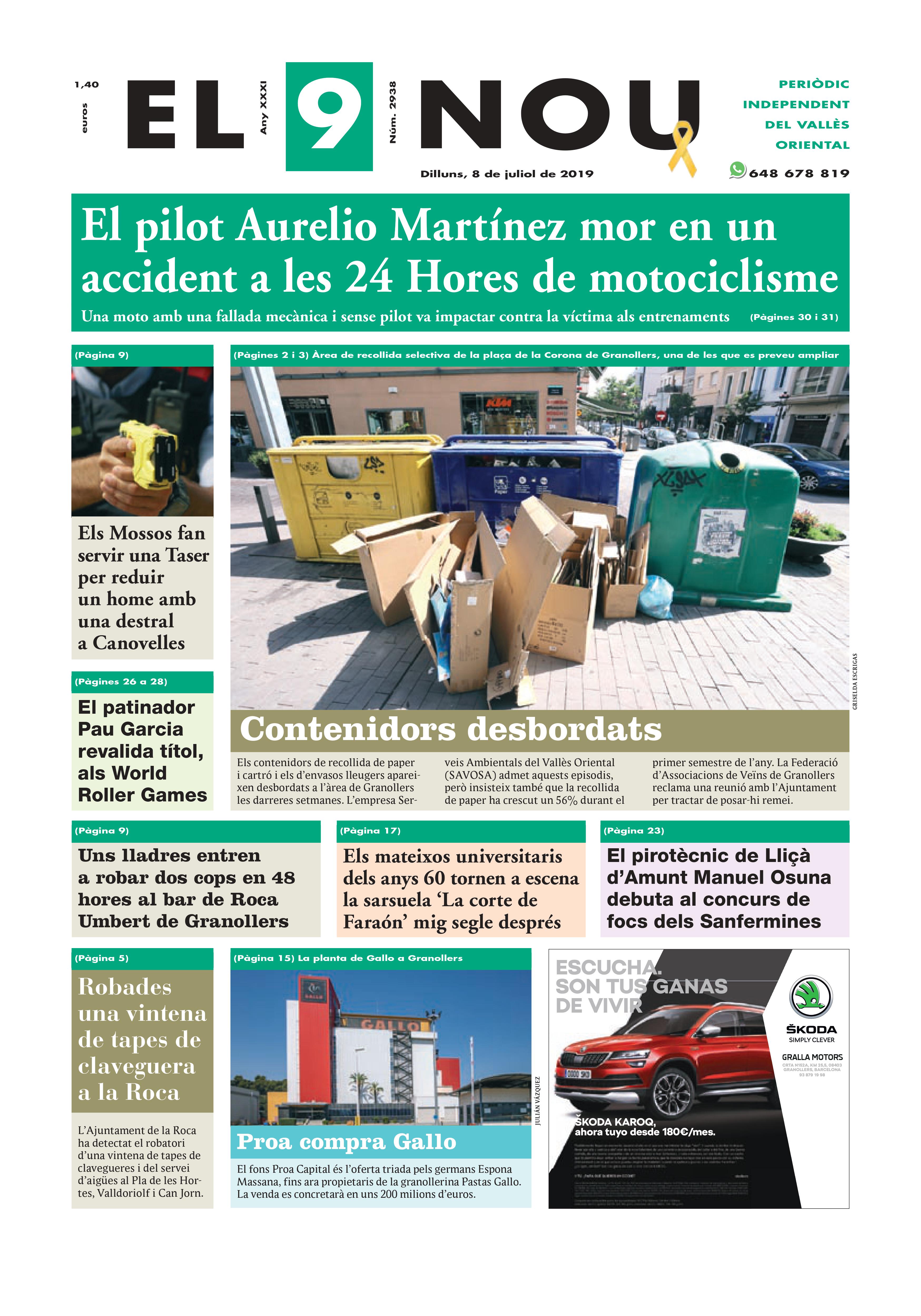 Primera plana EL 9 NOU 08_07_19 Vallès
