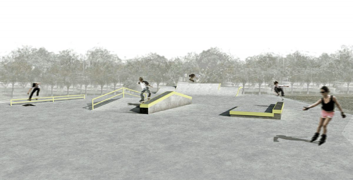 Recreació virtual del nou skatepark