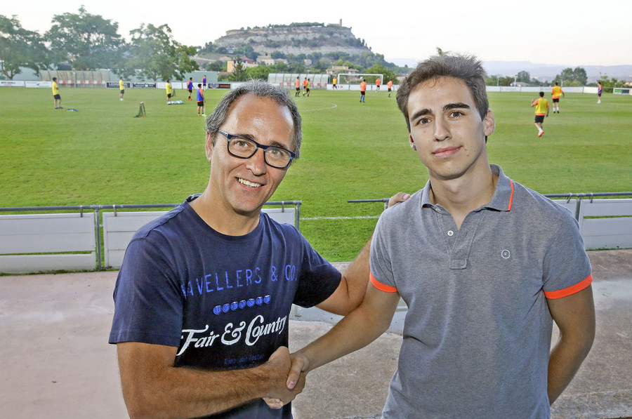 Ignasi Puig, president del Vic, i Joaquim Carandell, president del Tona