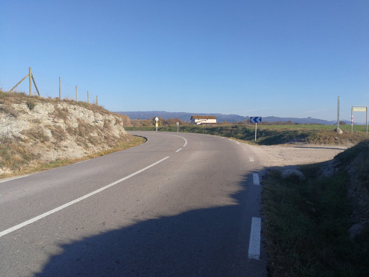 Un dels trams perillosos de la carretera