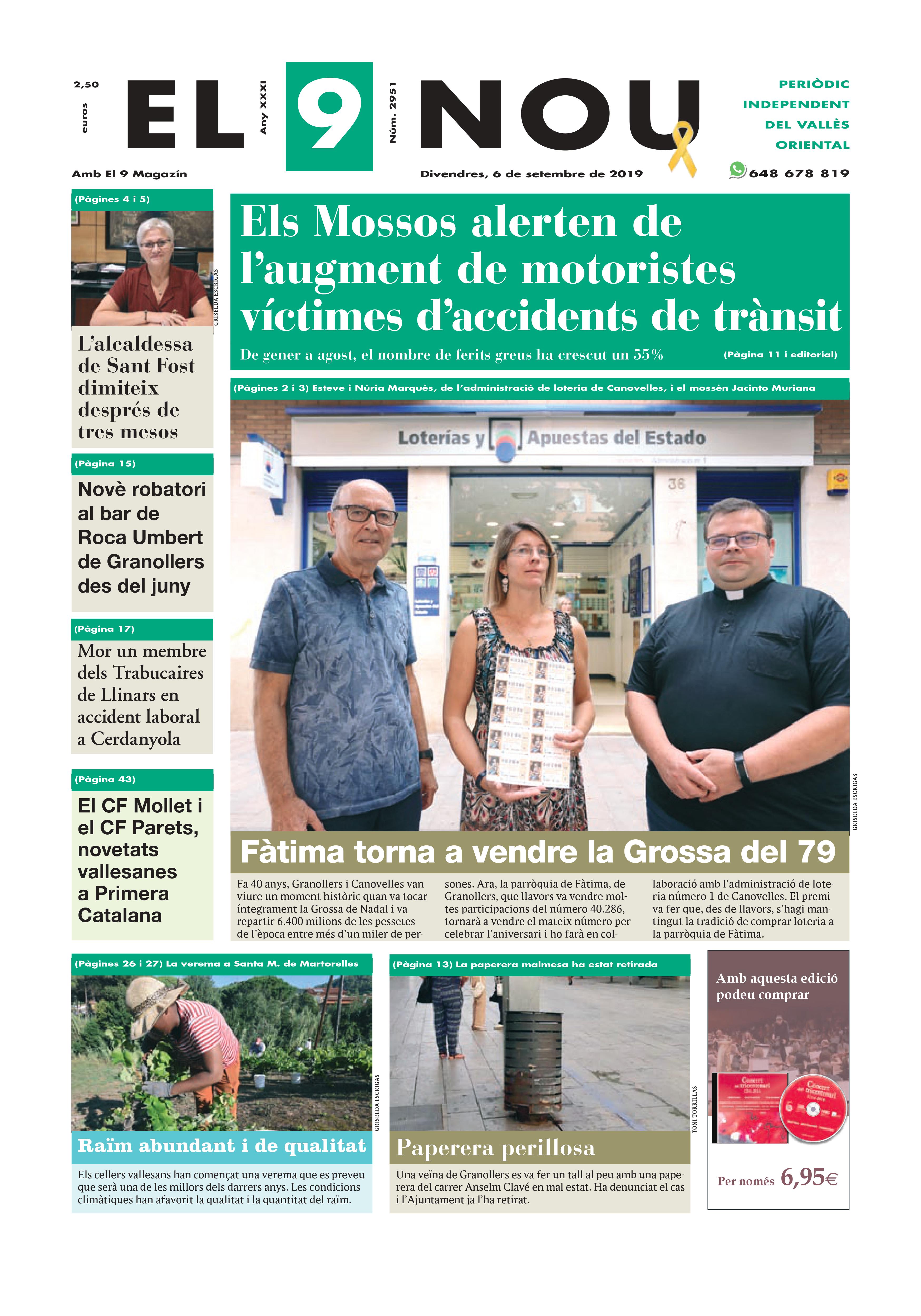 Primera plana EL 9 NOU 06_09_19 Vallès