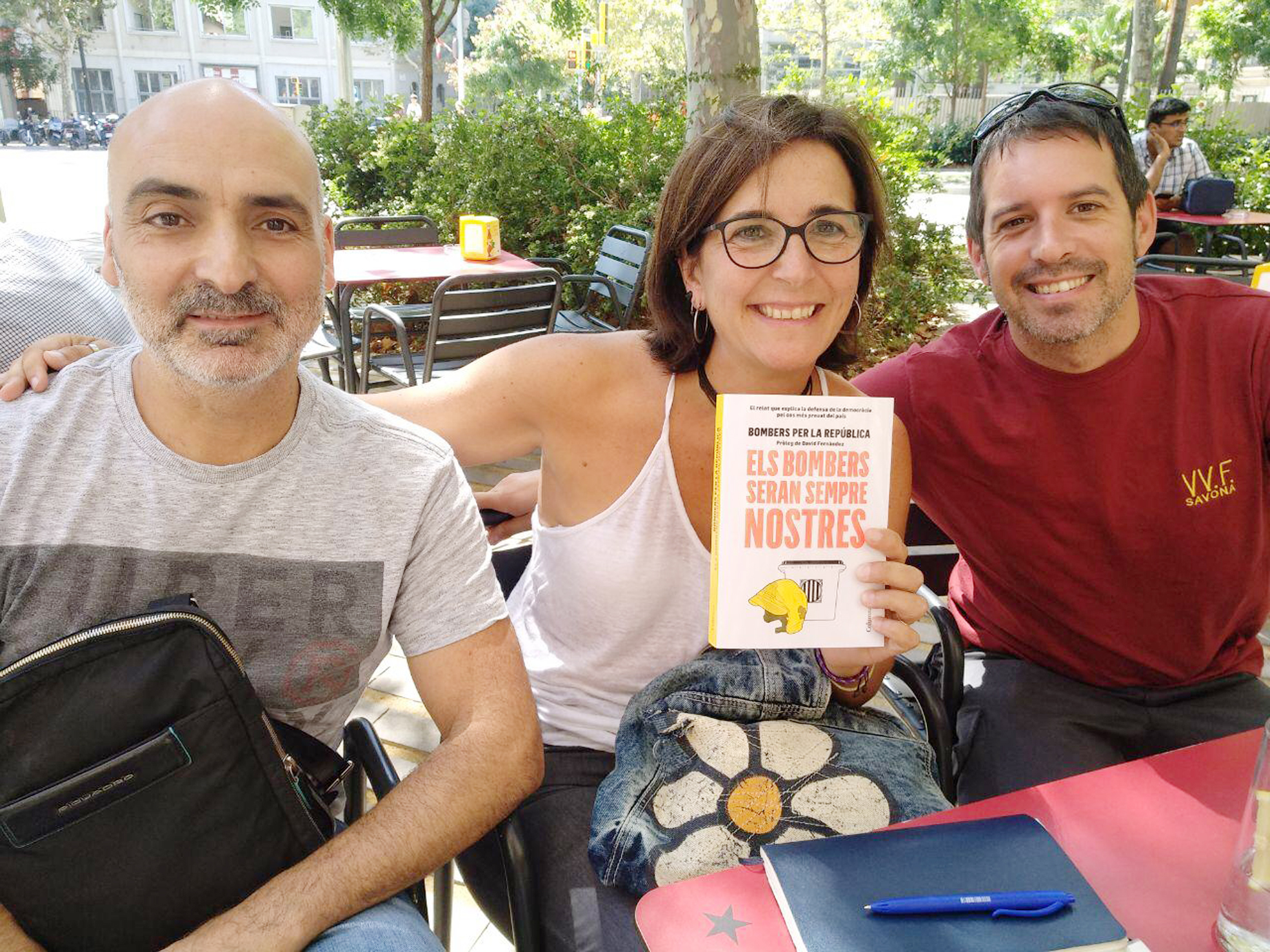 Carles Savalls, Alícia Olmos i Marc Ferrer, autors del llibre