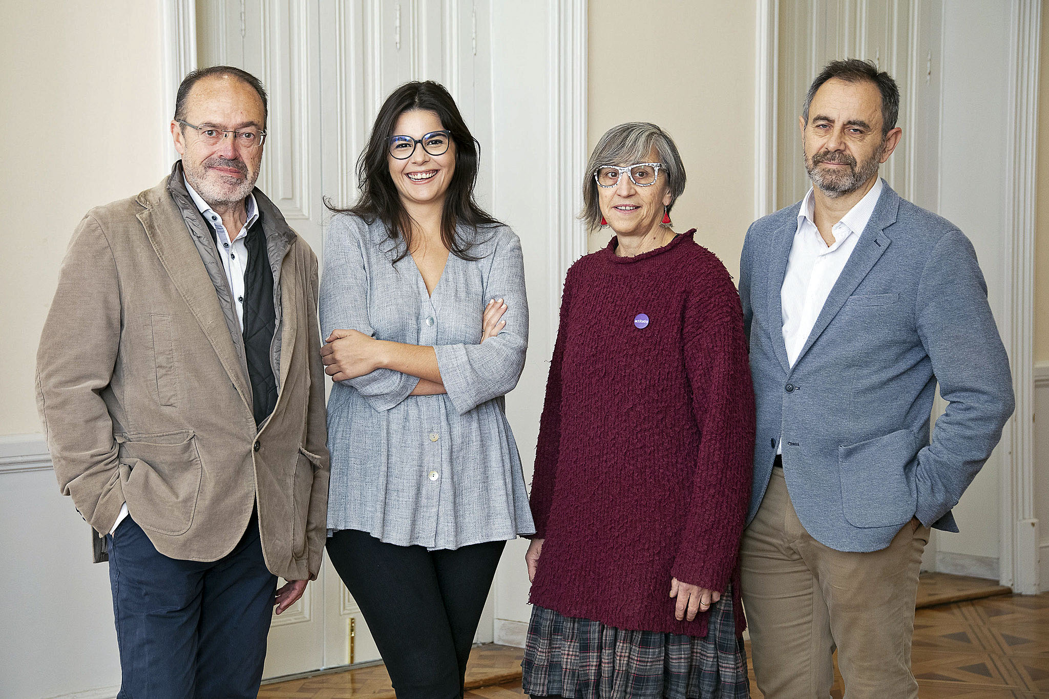 Ramon Roca, a l’esquerra, amb els altres emprenedors espanyols triats: Clara Jiménez, Rosa Almirall i Ricardo Martino