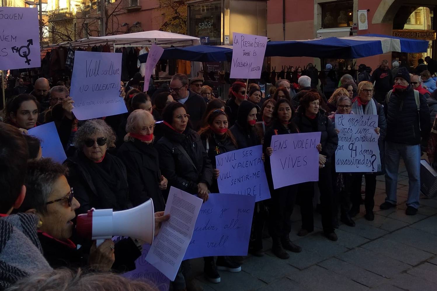 La concentració de la Xarxa Feminista, dissabte a Vic